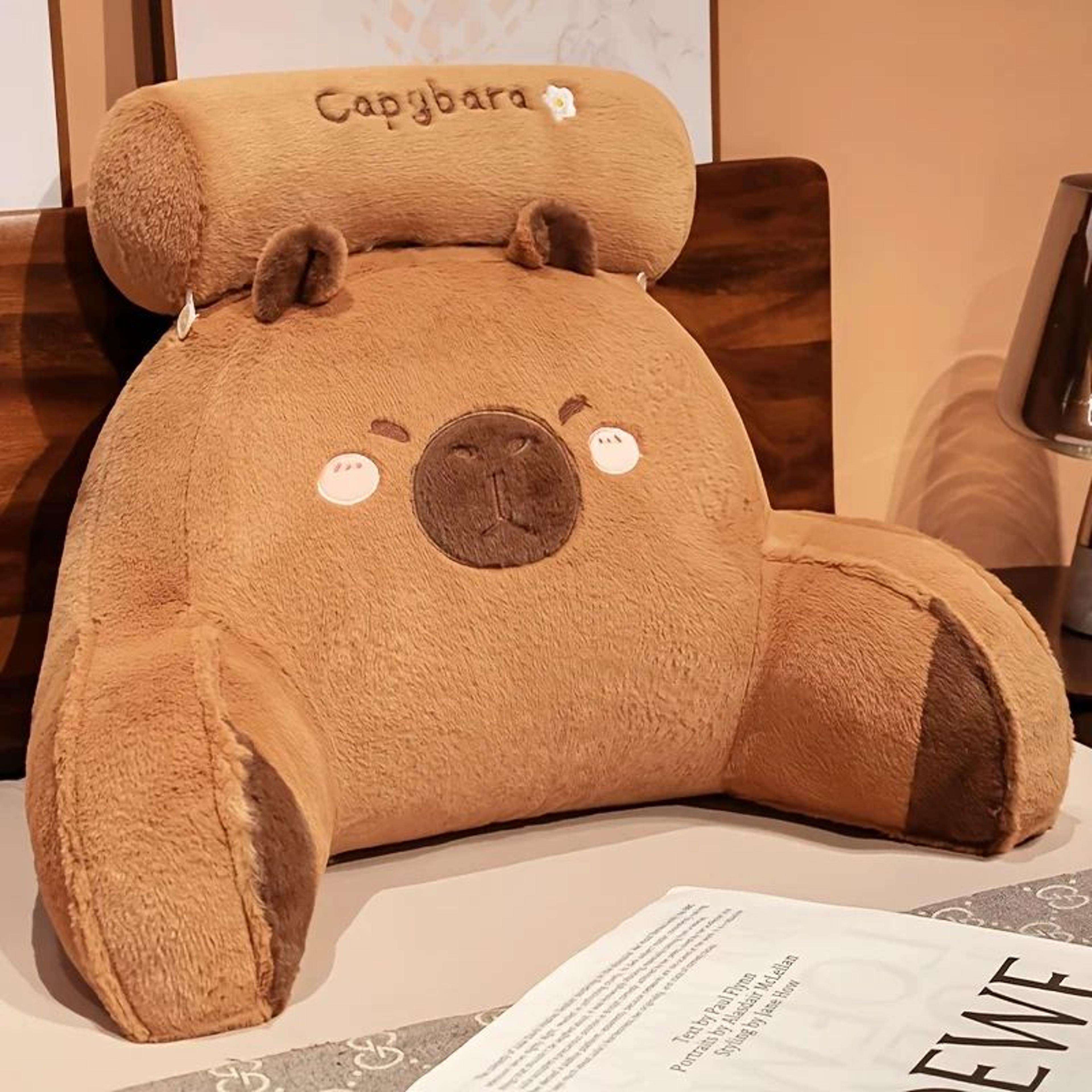 Capybara Plush Pillow  Adorable Chair Backrest Cushion With Zipper Closure For Cozy Seating  Playfu 5