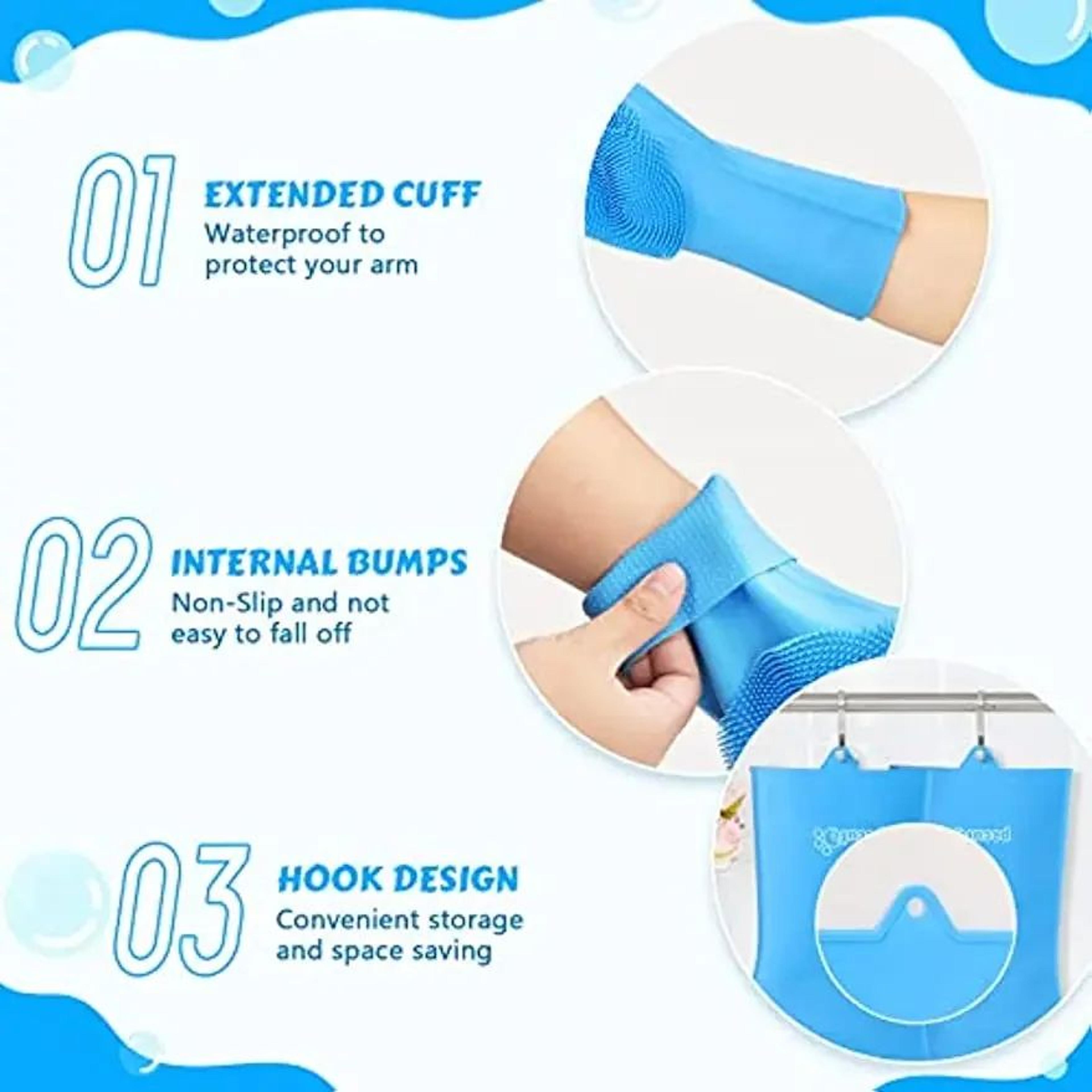 Pet Grooming Gloves  Soft Silicone Bathing Scrubbers For Dogs  Cats Shampoo Cleaning And Loose Hair 5