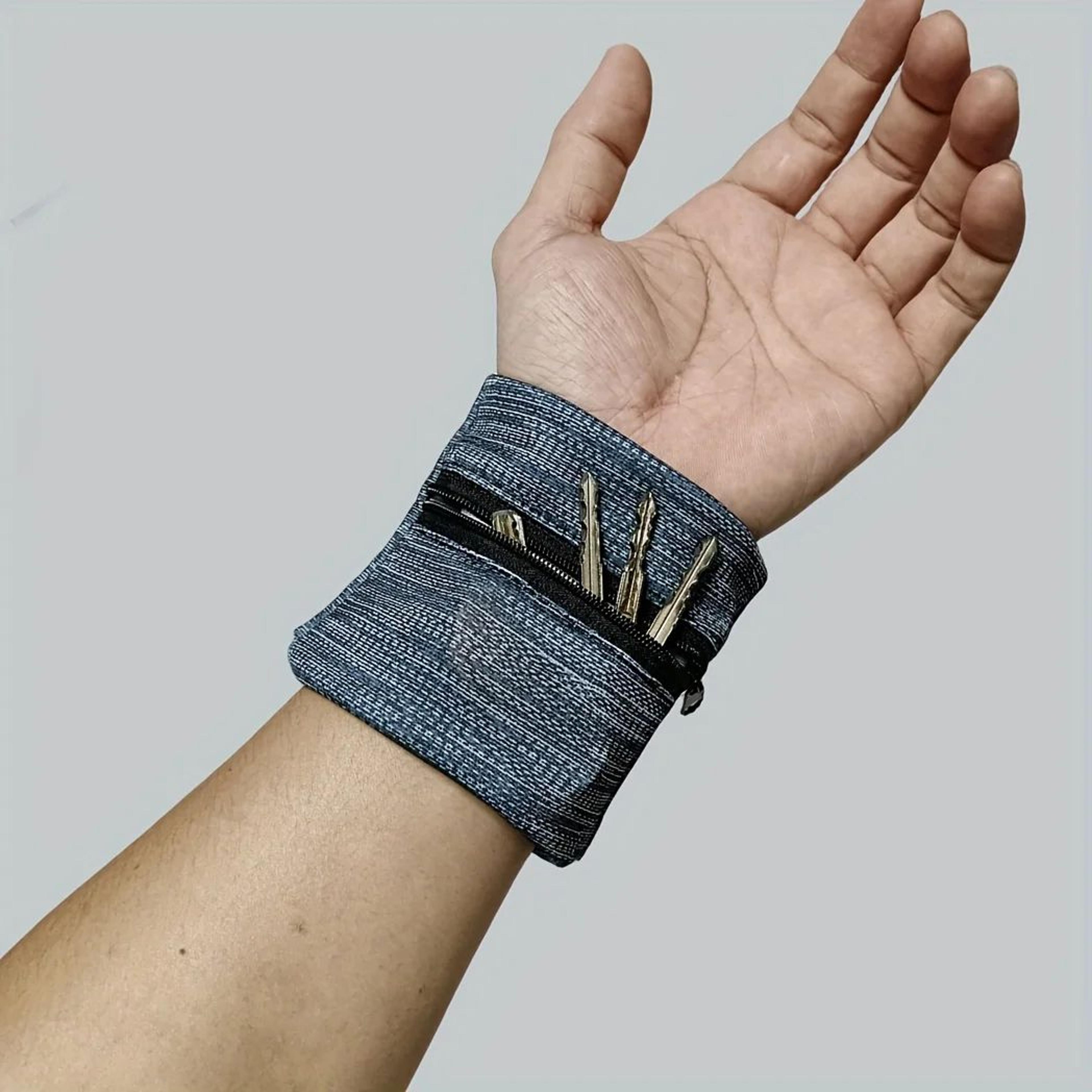 Running Wrist Wallet  Unisex Polyester Zipper Sweatband For Convenient Small Item Storage During Wo 1