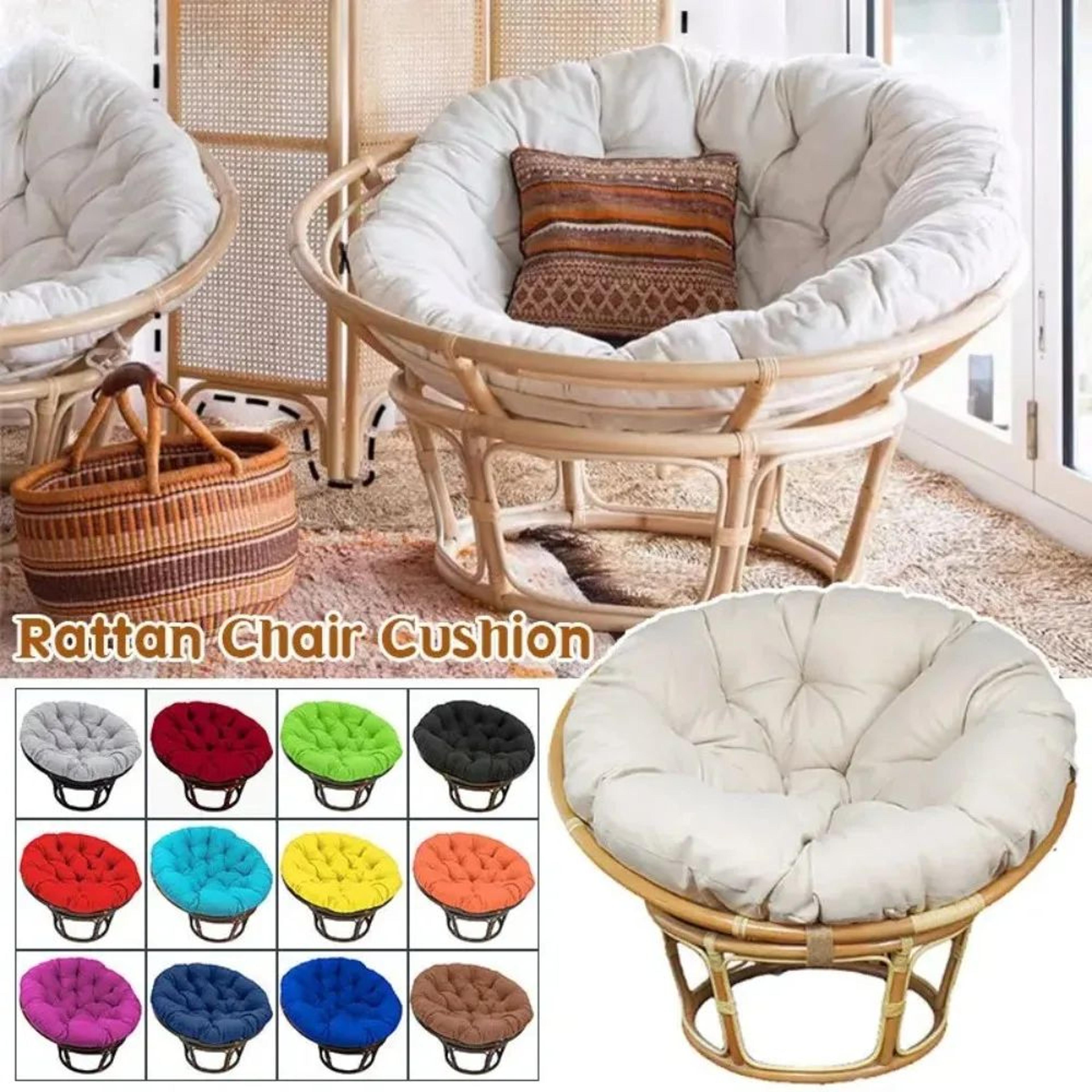 Round Hanging Chair Cushion  Soft Polyester Pad With Removable Cover For Swing Chairs  Cozy Seating 4