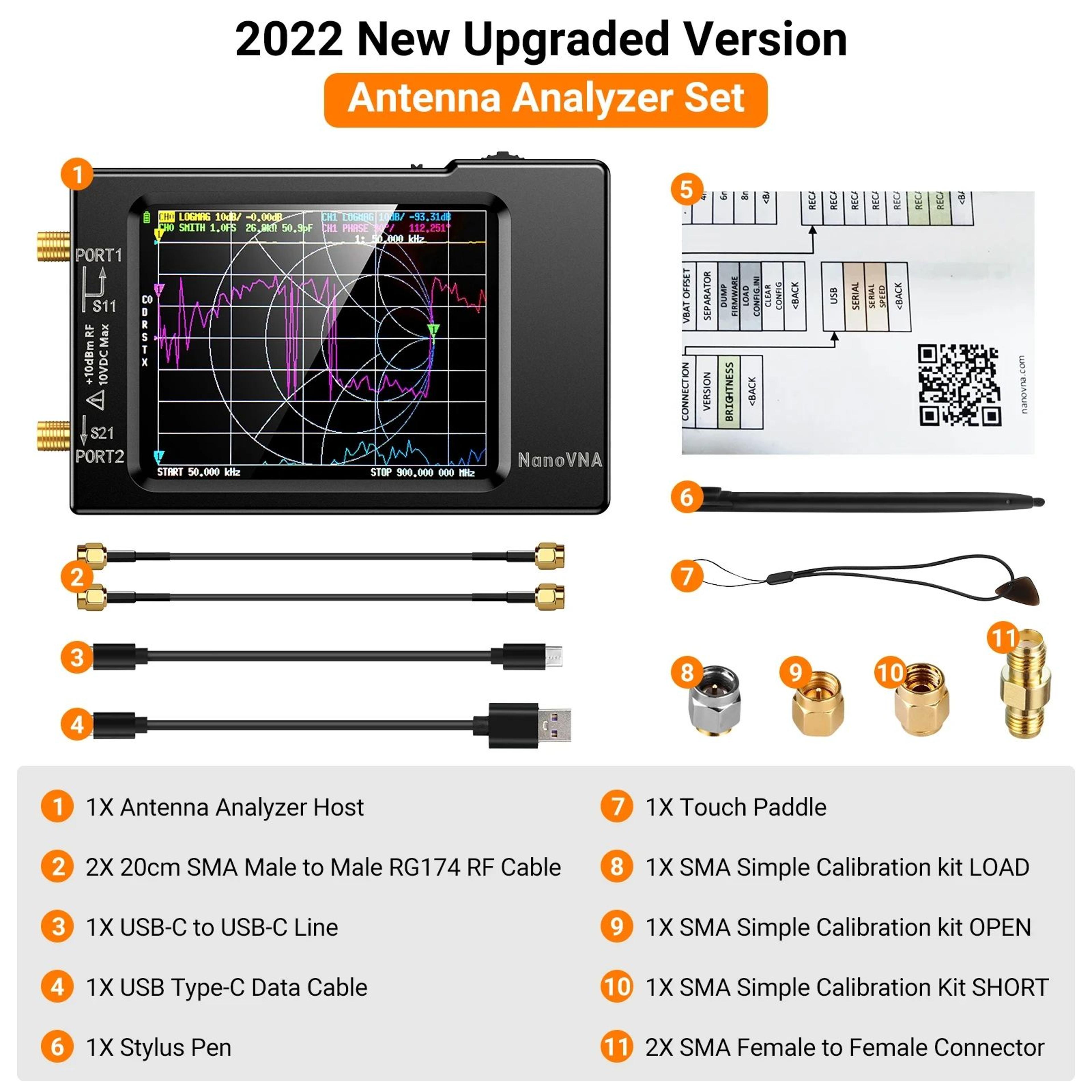 Vector Network Analyzer  10 KHz15 GHz Antenna Tester With ABS Case 28 In Touchscreen TDR  32 GB SD  5
