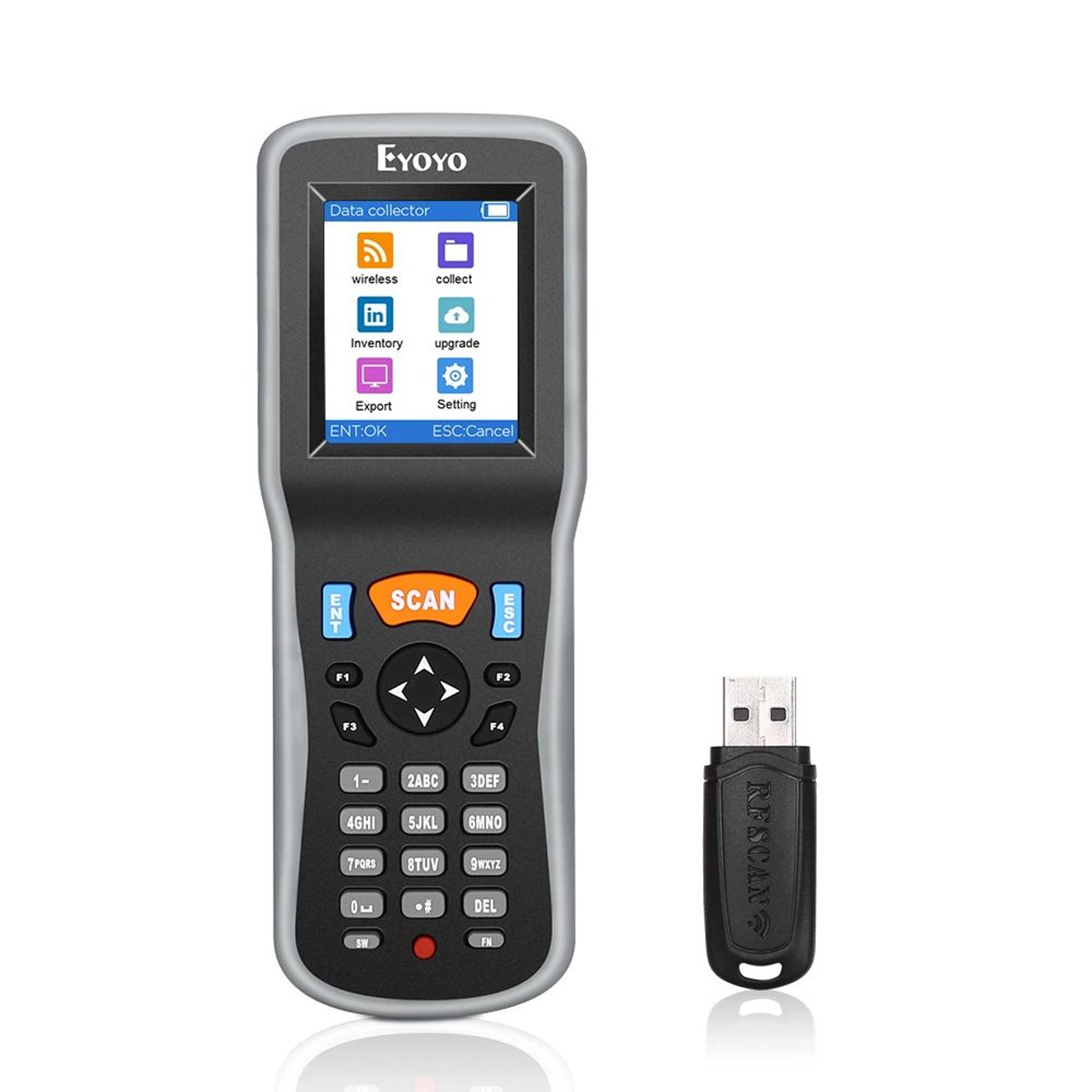 1D Inventory Barcode Scanner  Wireless Handheld Data Collector With 22 In Color LCD And USB Receive 0