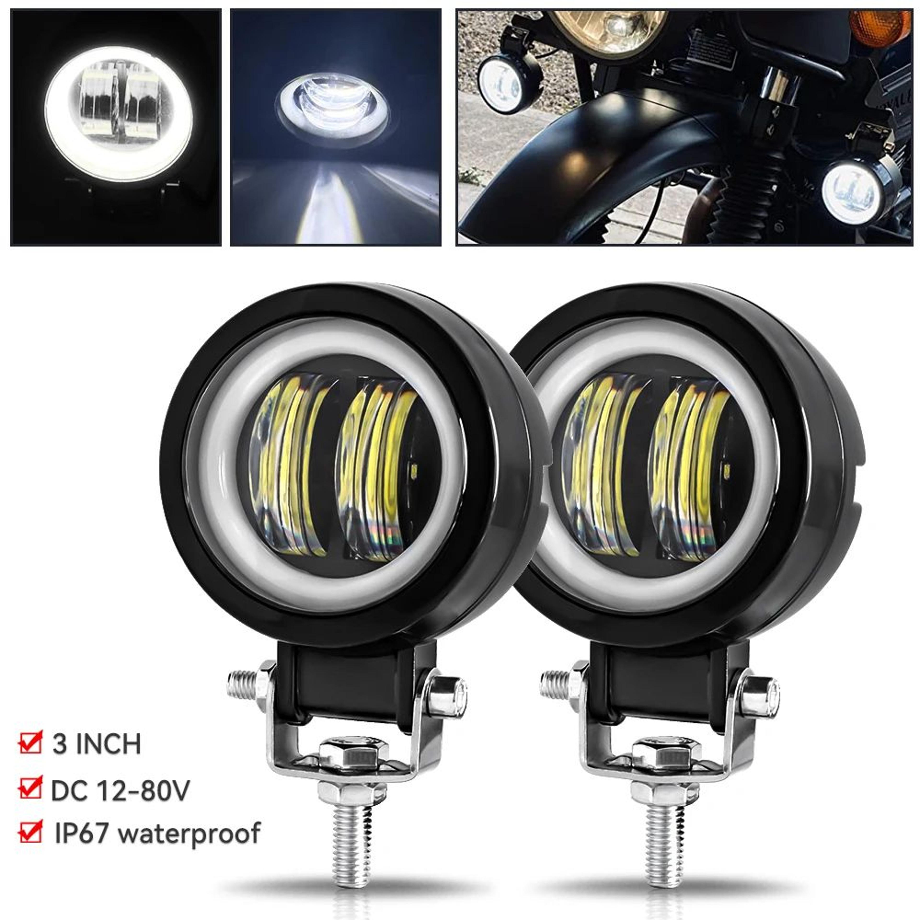 3in LED Work Light  20W Spot Beam With Halo IP67 Protection  1224V Power For Motorcycles ATV  OffRo 0