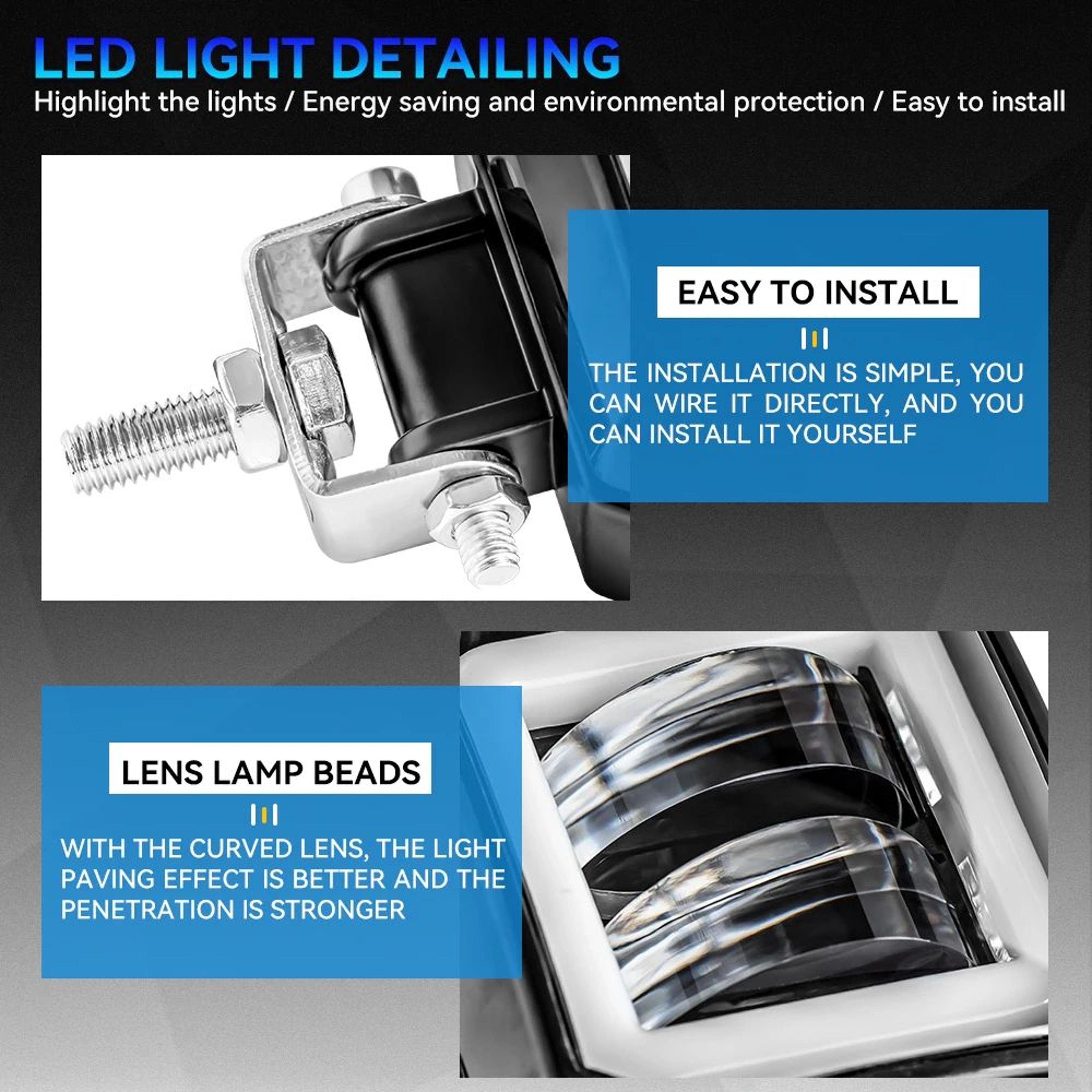 3 In LED Work Light  20W Spot Beam With Halo IP67 Protection  1224V Power For Motorcycles ATV  OffR 8