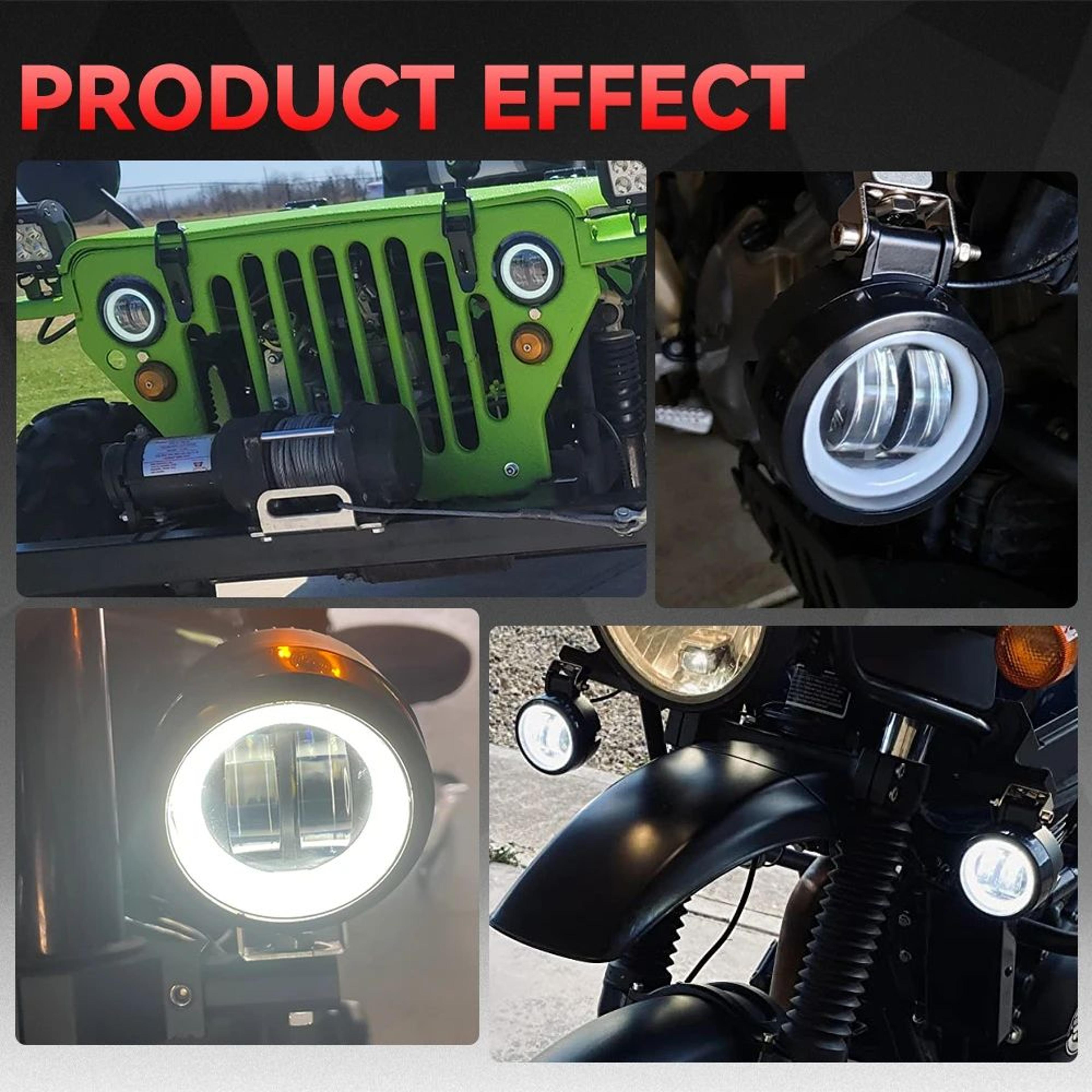 3 In LED Work Light  20W Spot Beam With Halo IP67 Protection  1224V Power For Motorcycles ATV  OffR 6
