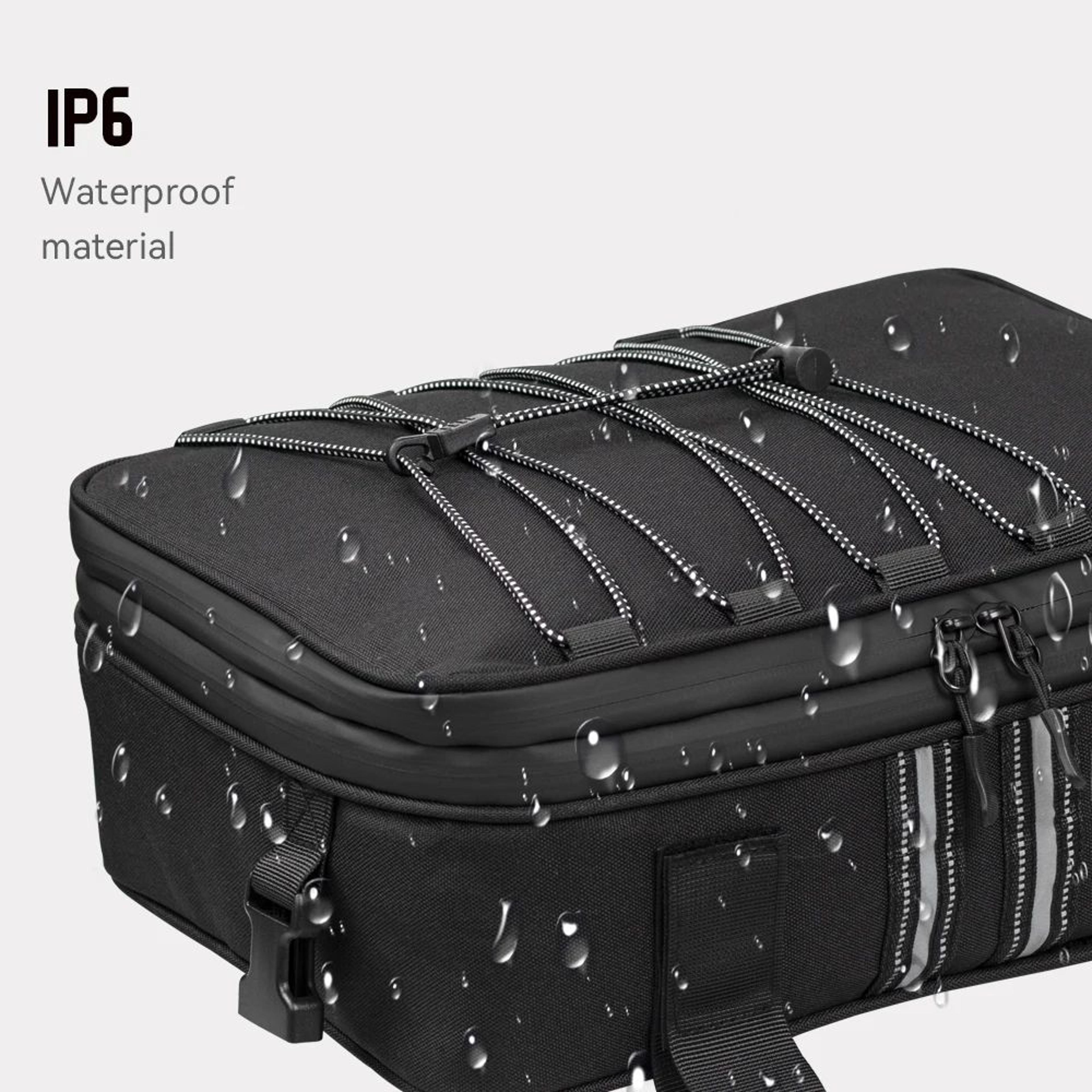 Motorcycle Top Box Bag  Expandable Luggage With Rain Cover Shoulder Strap  Shock Cords For Road Adv 1