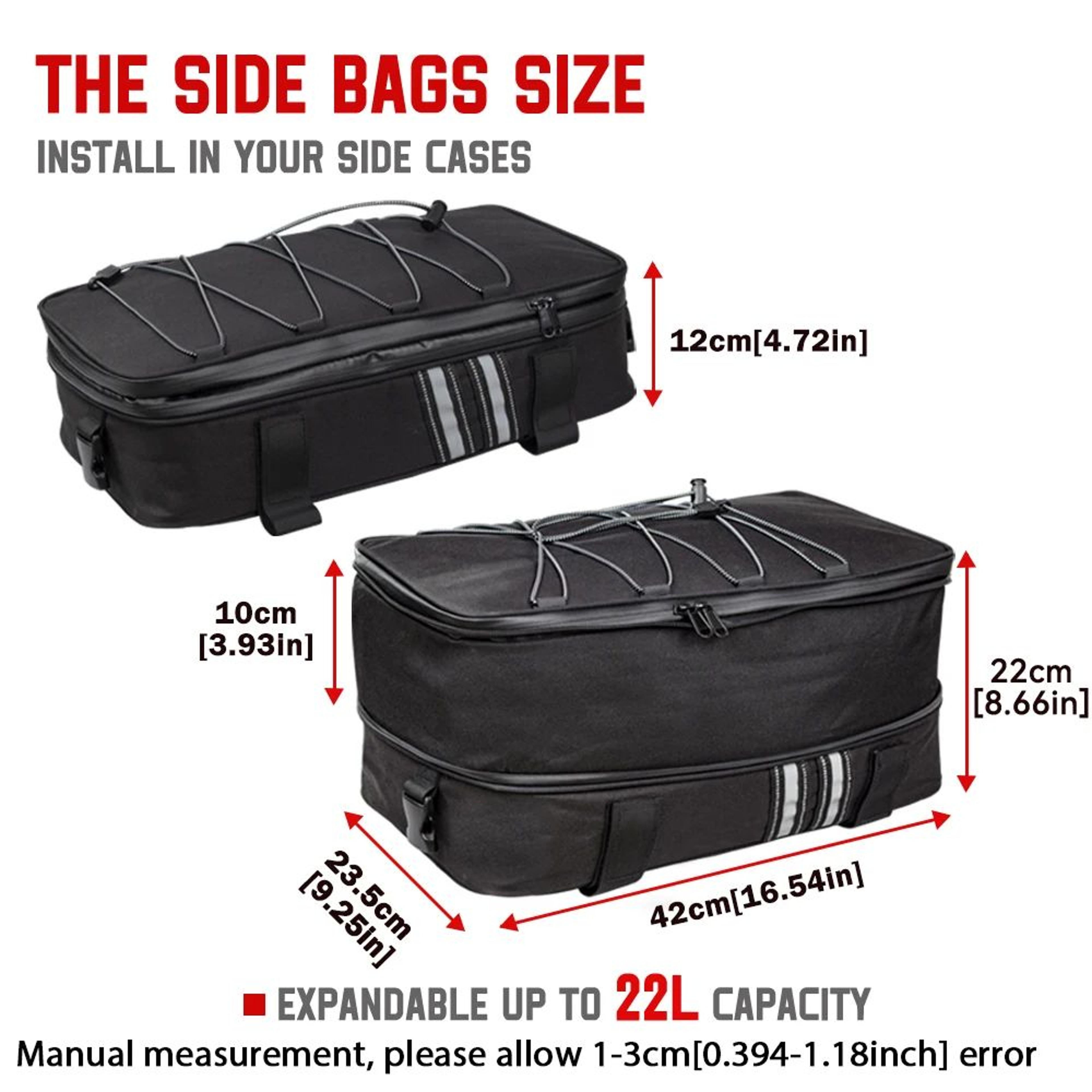 Motorcycle Top Box Bag  Black Luggage For Compatible Aluminum Cases With Organized Storage For Tour 1