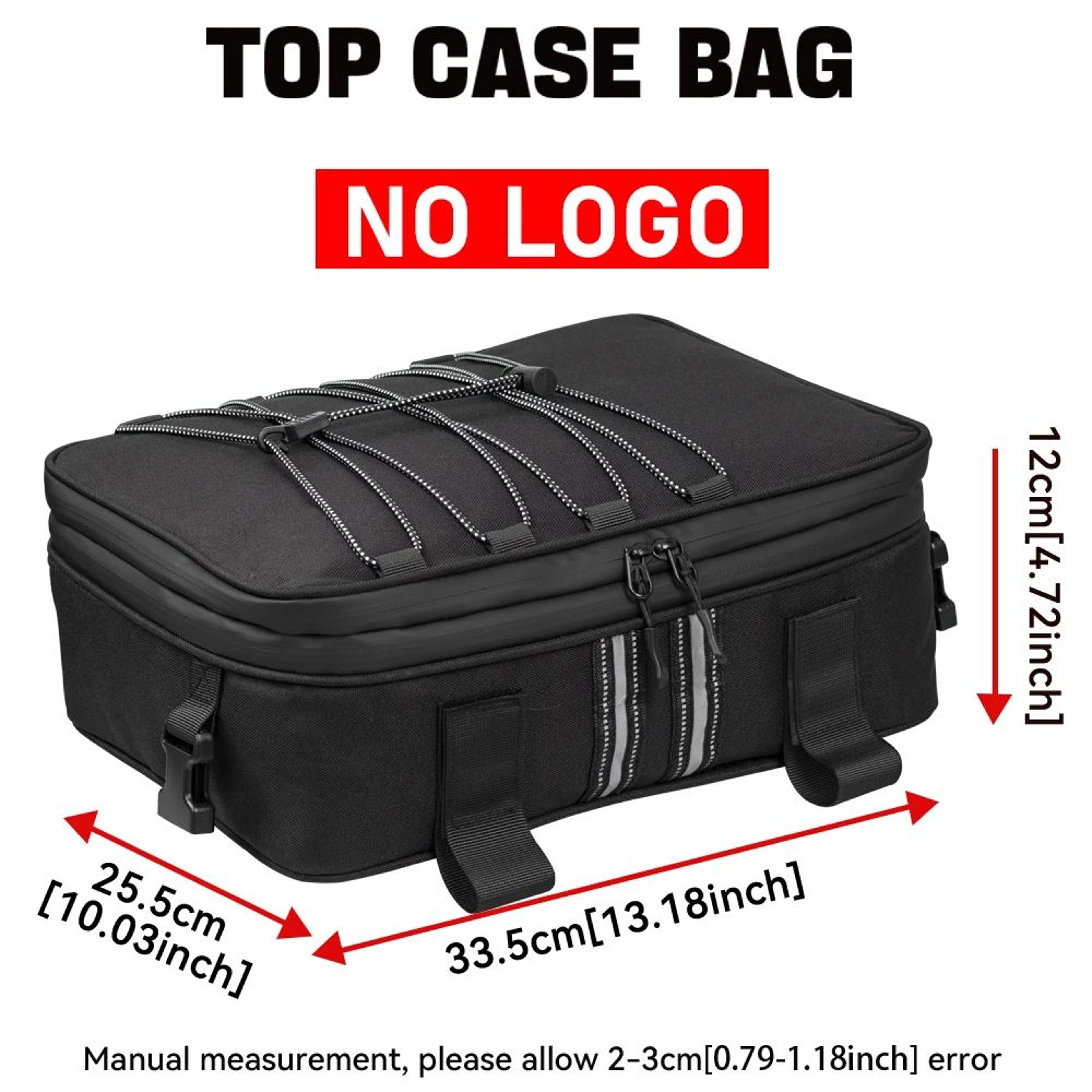 Motorcycle Top Box Bag  Black Luggage For Compatible Aluminum Cases With Organized Storage For Tour 6
