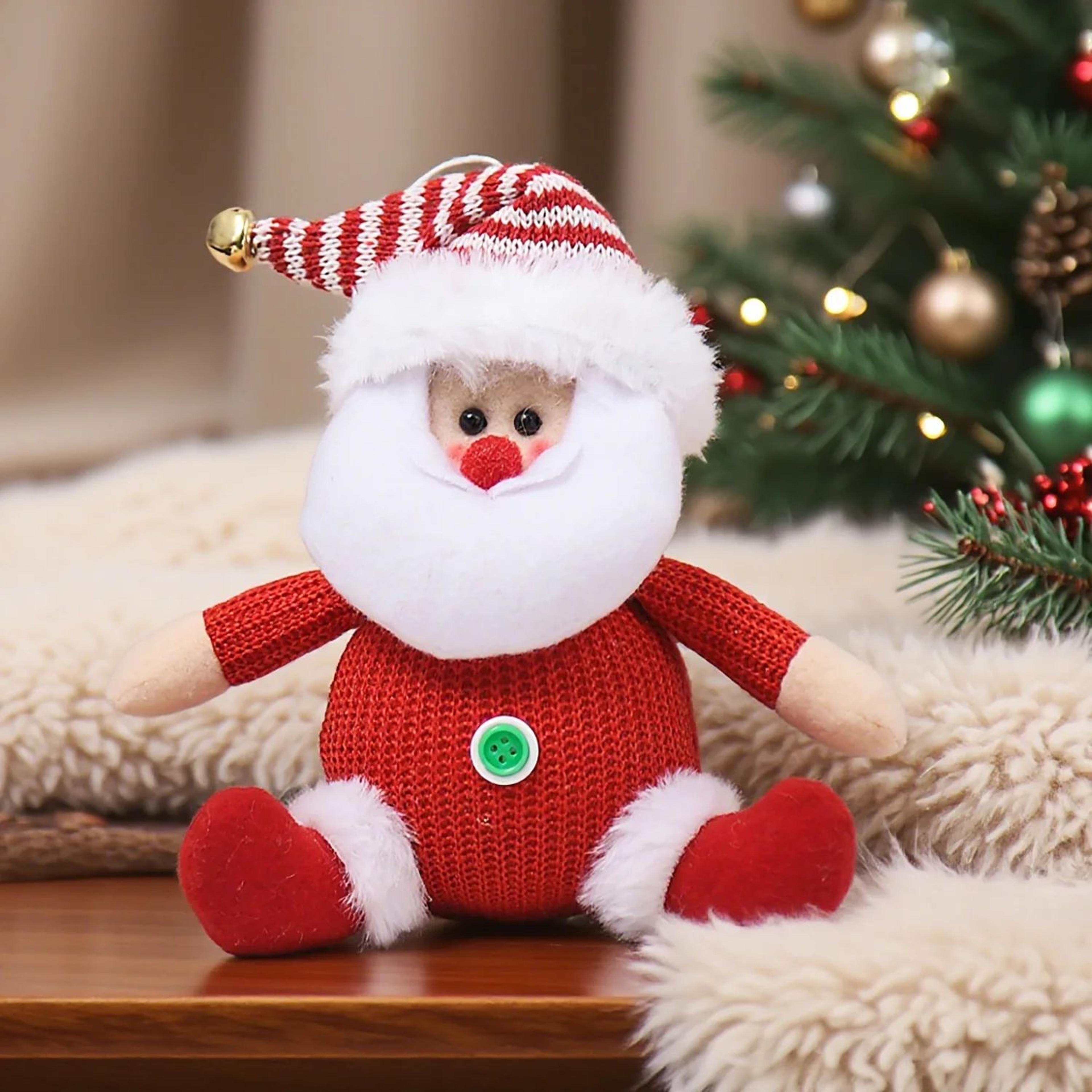 Christmas Plush Ornaments  Santa Snowman  Elk Dolls For Festive Tree Decorating Cozy Home Displays  6