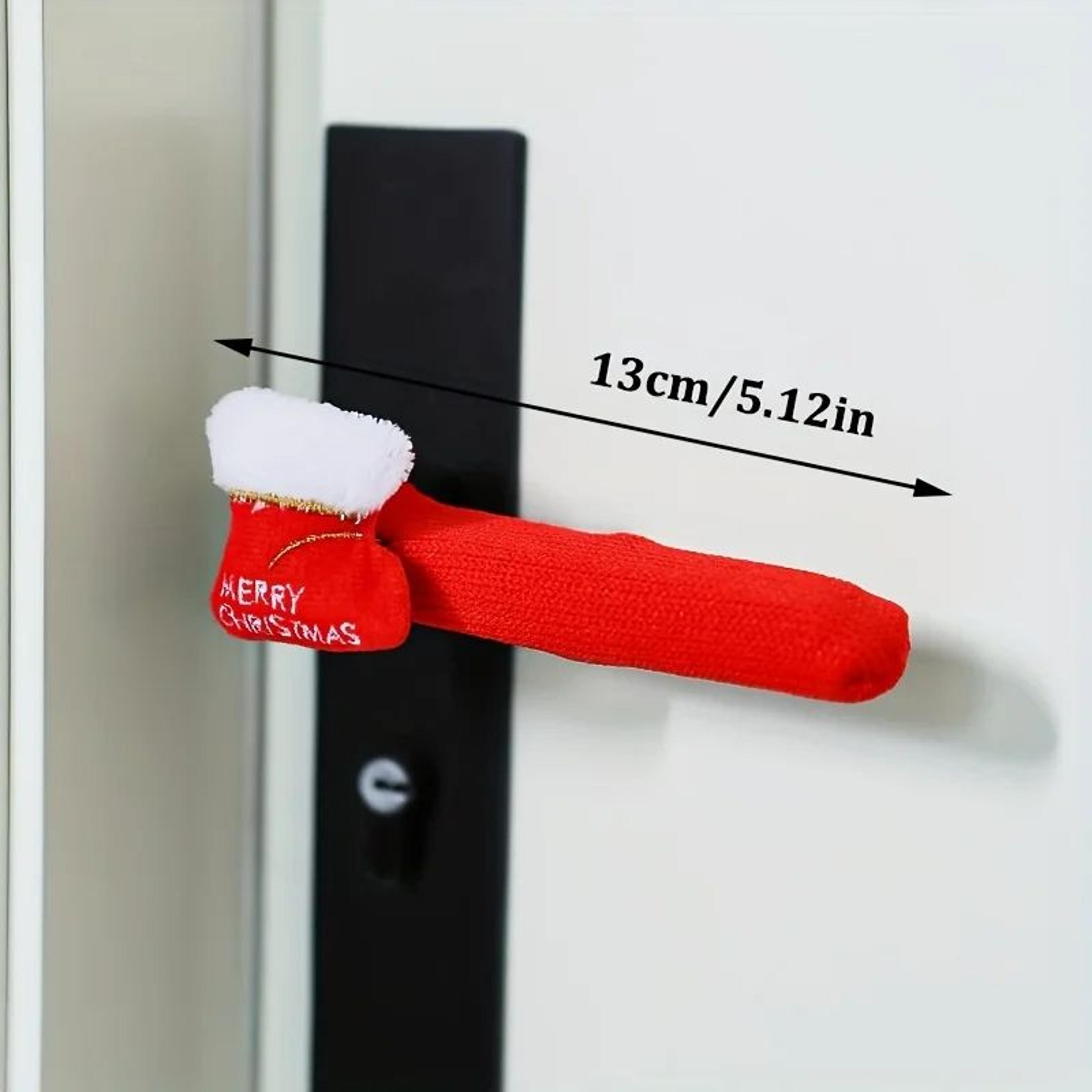 Christmas Door Handle Covers  Santa Claus Glove Decorations For Festive Room Charm Holiday Home Acc 5