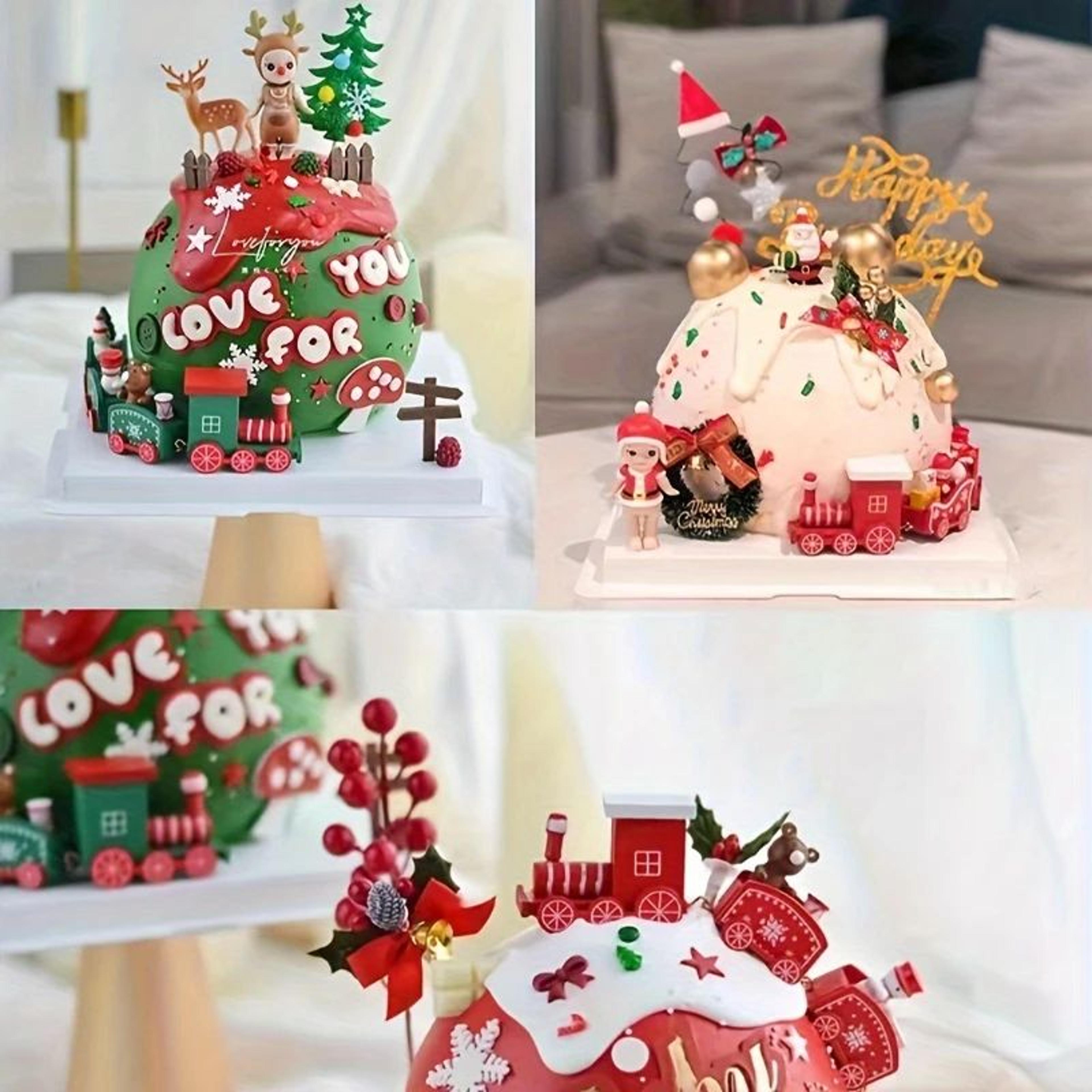 Christmas Train Ornament  Plastic Holiday Decoration For Festive Tree Displays Cheerful Home Stylin 3