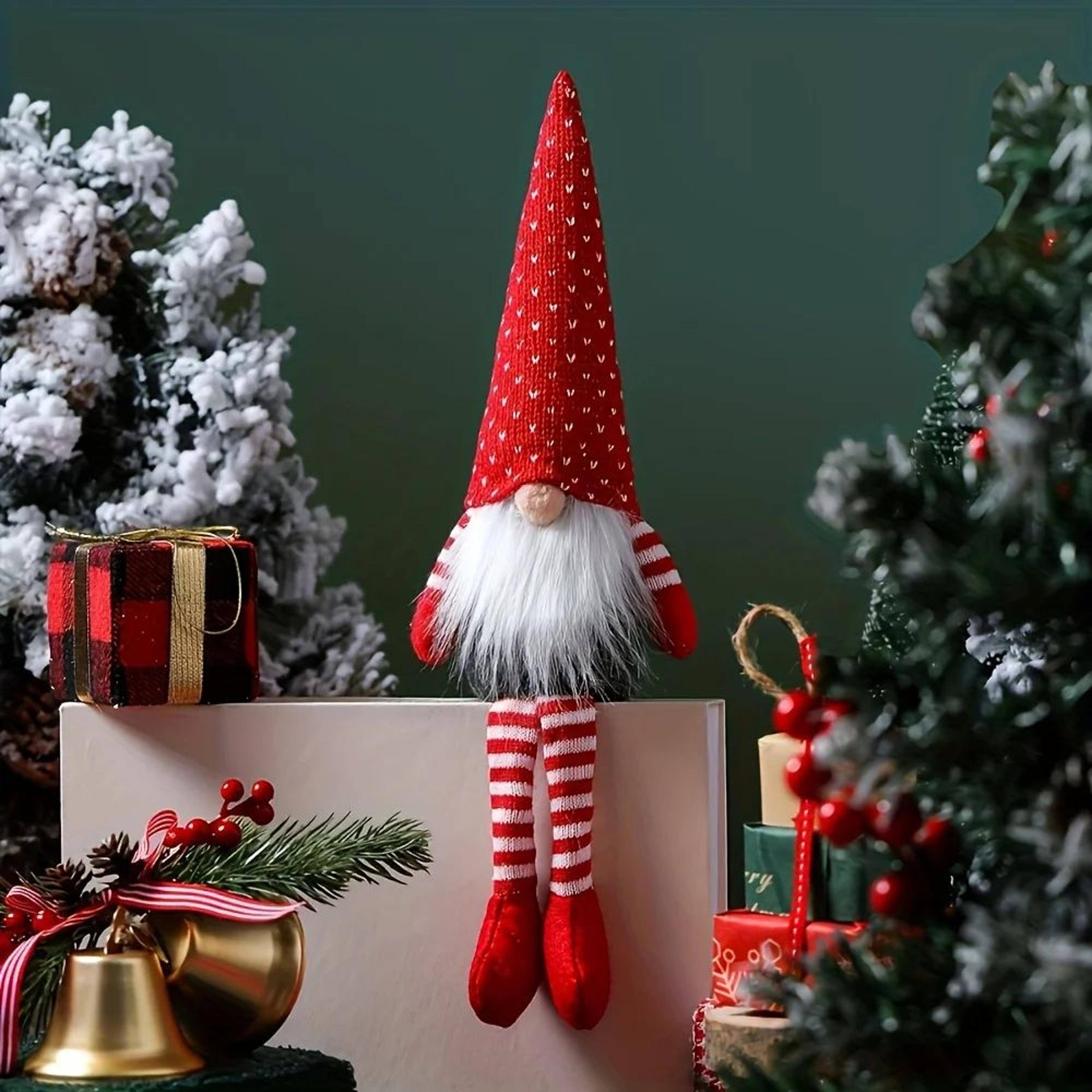 Christmas Gnome Plush Doll  Faceless Holiday Ornament For Cozy Home Displays Festive Room Styling   7