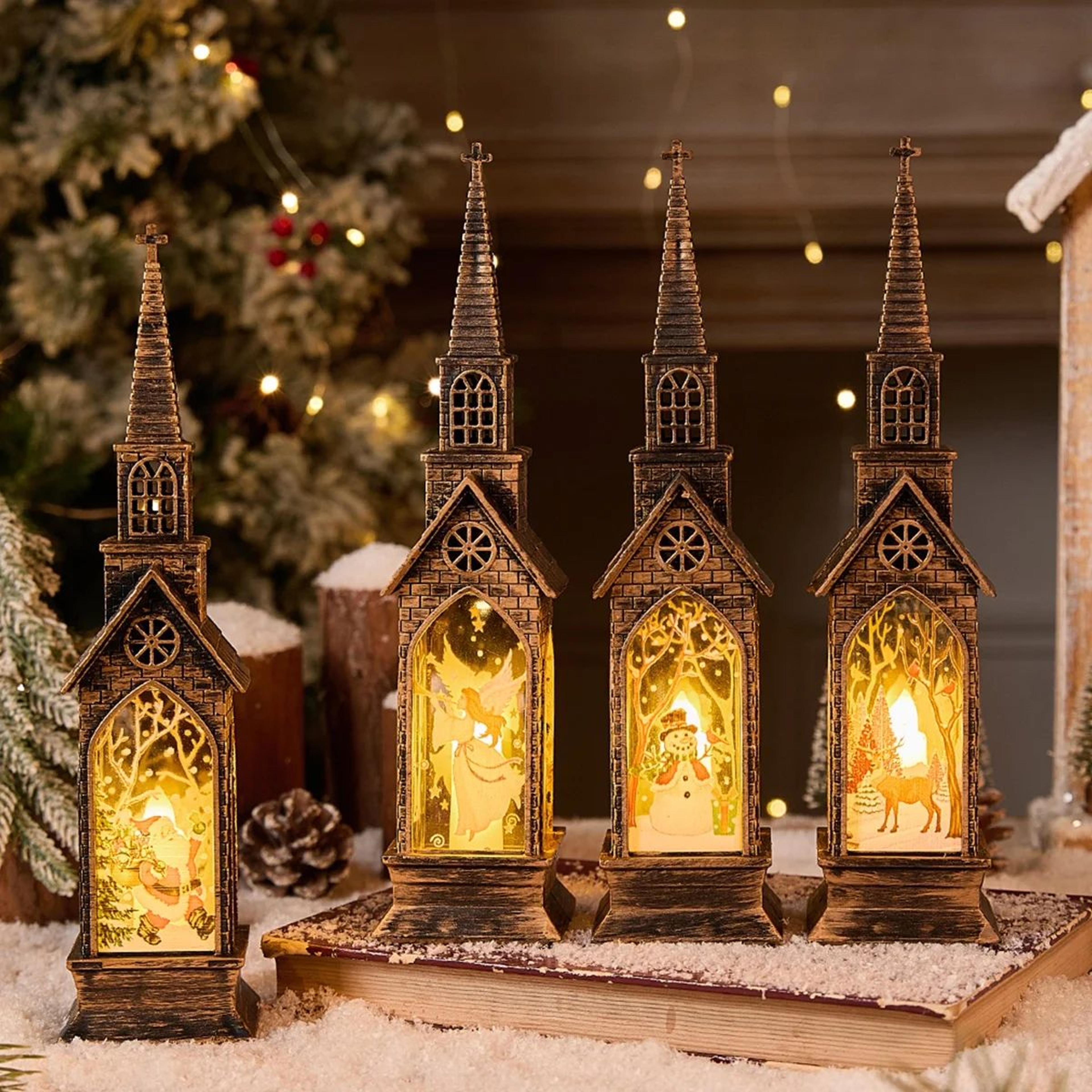 Christmas LED Lantern  Santa Claus  Snowman Night Light Designs For Warm Table Displays Festive Hom 3