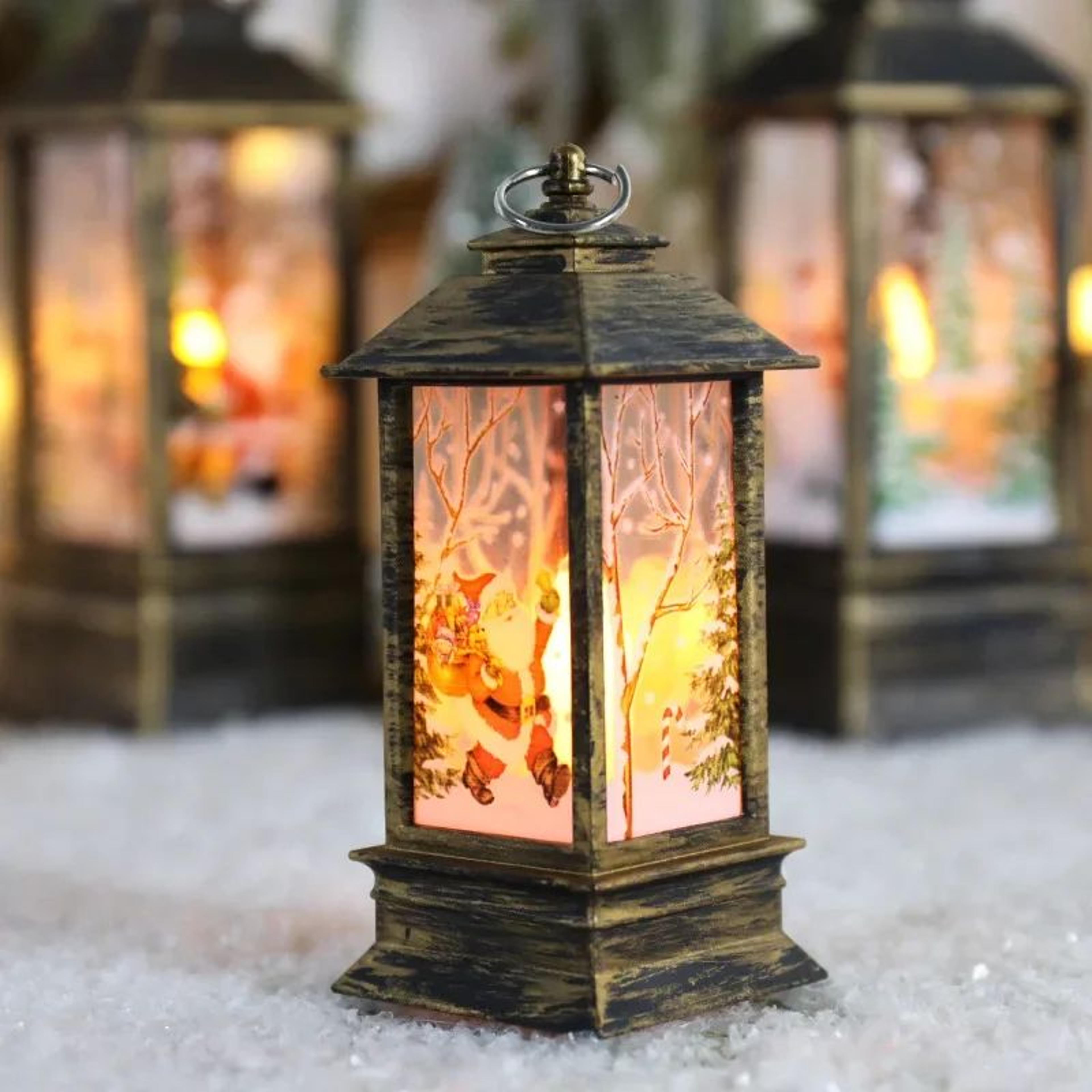 Christmas LED Lantern  512 In Santa Elk Or Snowman Night Light For Festive Desktop Displays Warm Ho 8