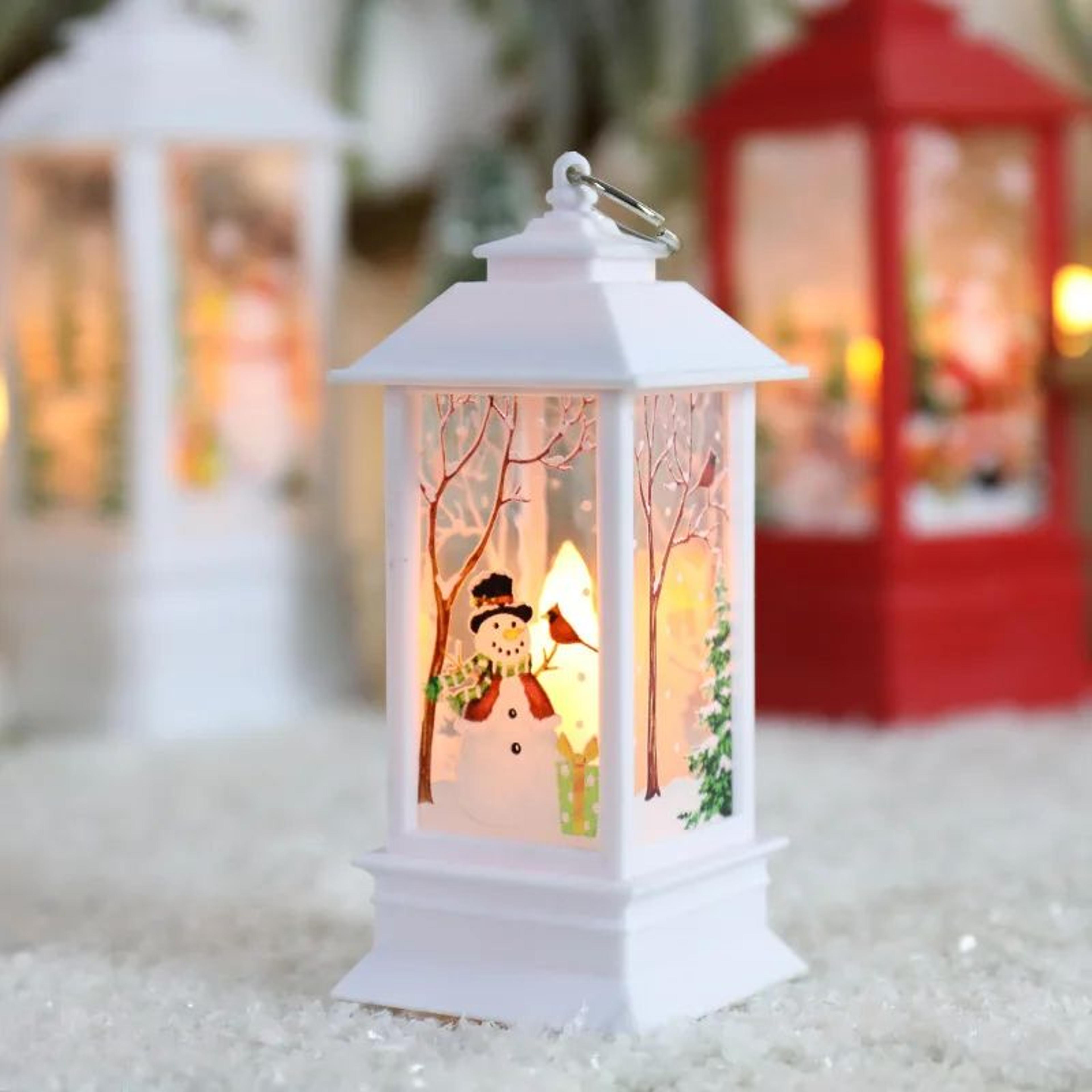 Christmas LED Lantern  512 In Santa Elk Or Snowman Night Light For Festive Desktop Displays Warm Ho 10