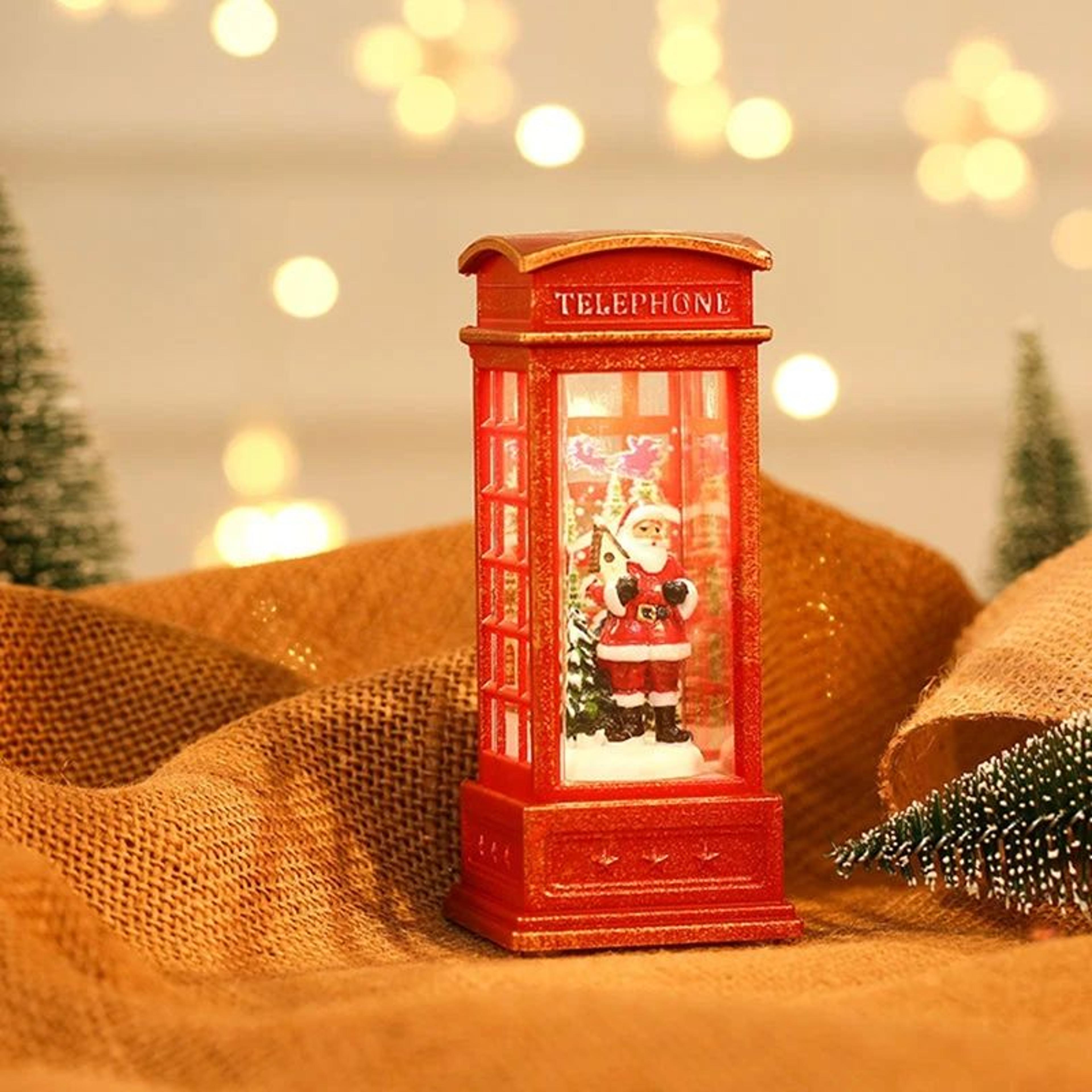 Christmas Phone Booth Light  Santa Claus  Snowman Designs For Festive Window Scenes Holiday Home Di 8