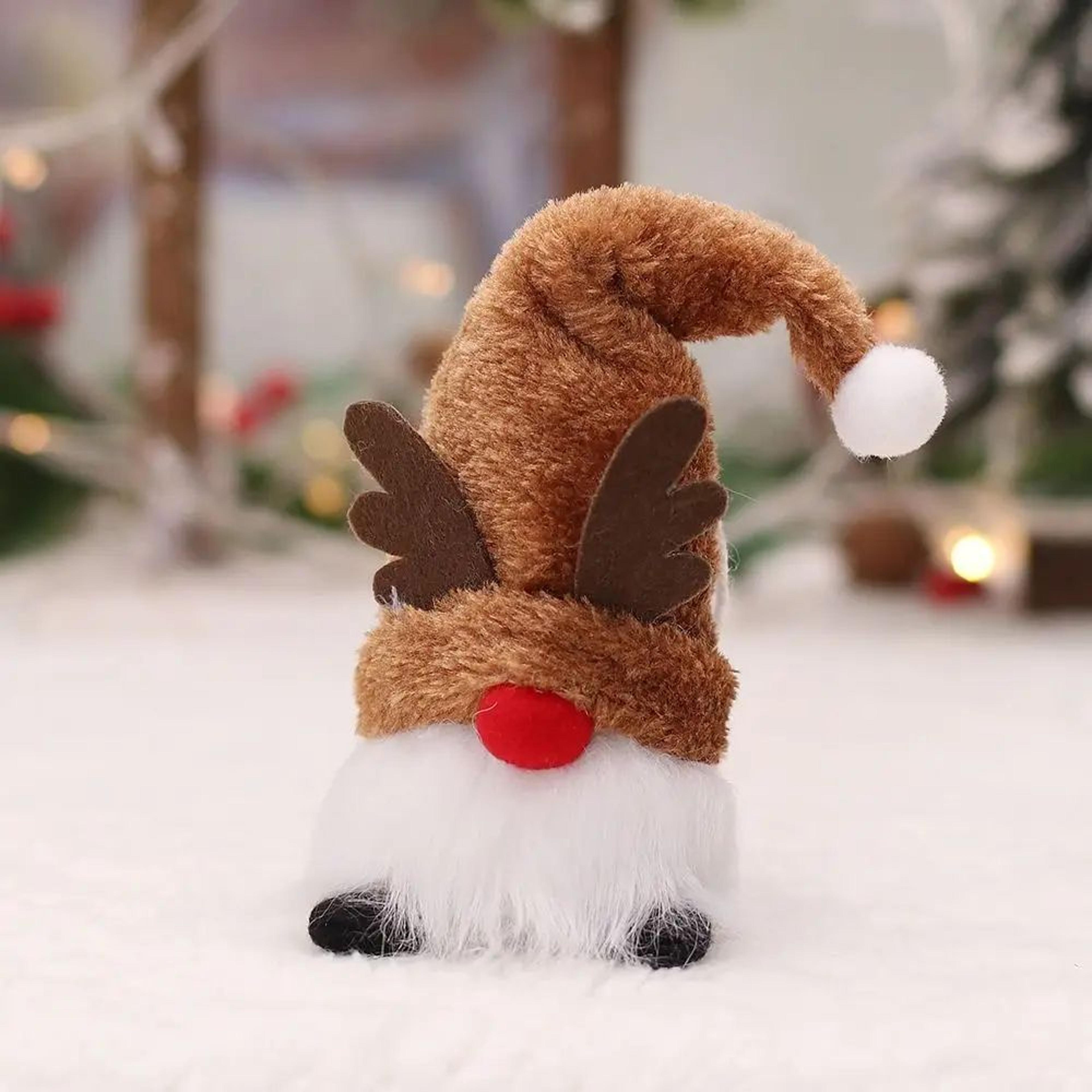 Light Up Christmas Gnome Doll  LED Cloth Character Ornament For Festive Table Displays Tree Decor   4