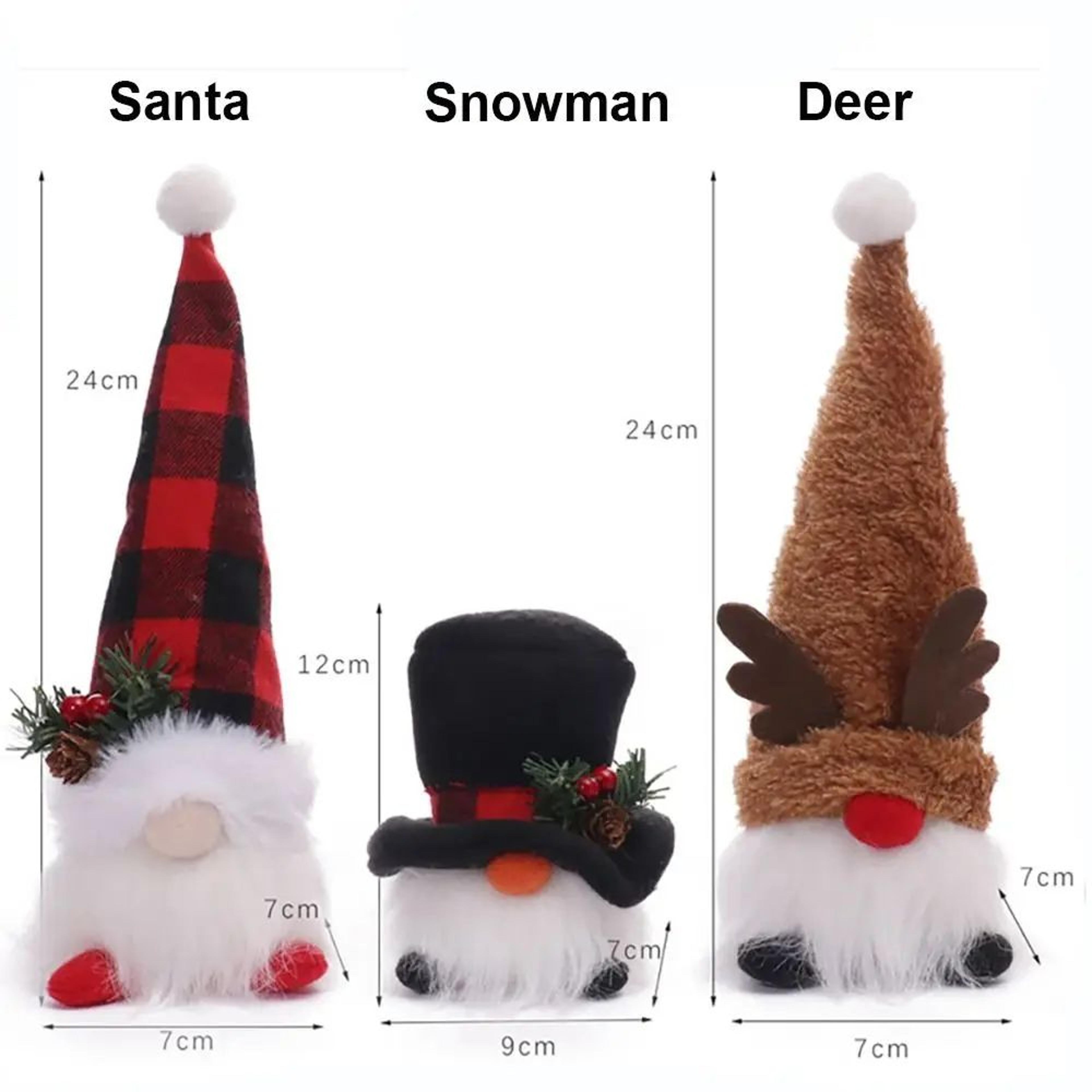 Light Up Christmas Gnome Doll  LED Cloth Character Ornament For Festive Table Displays Tree Decor   5