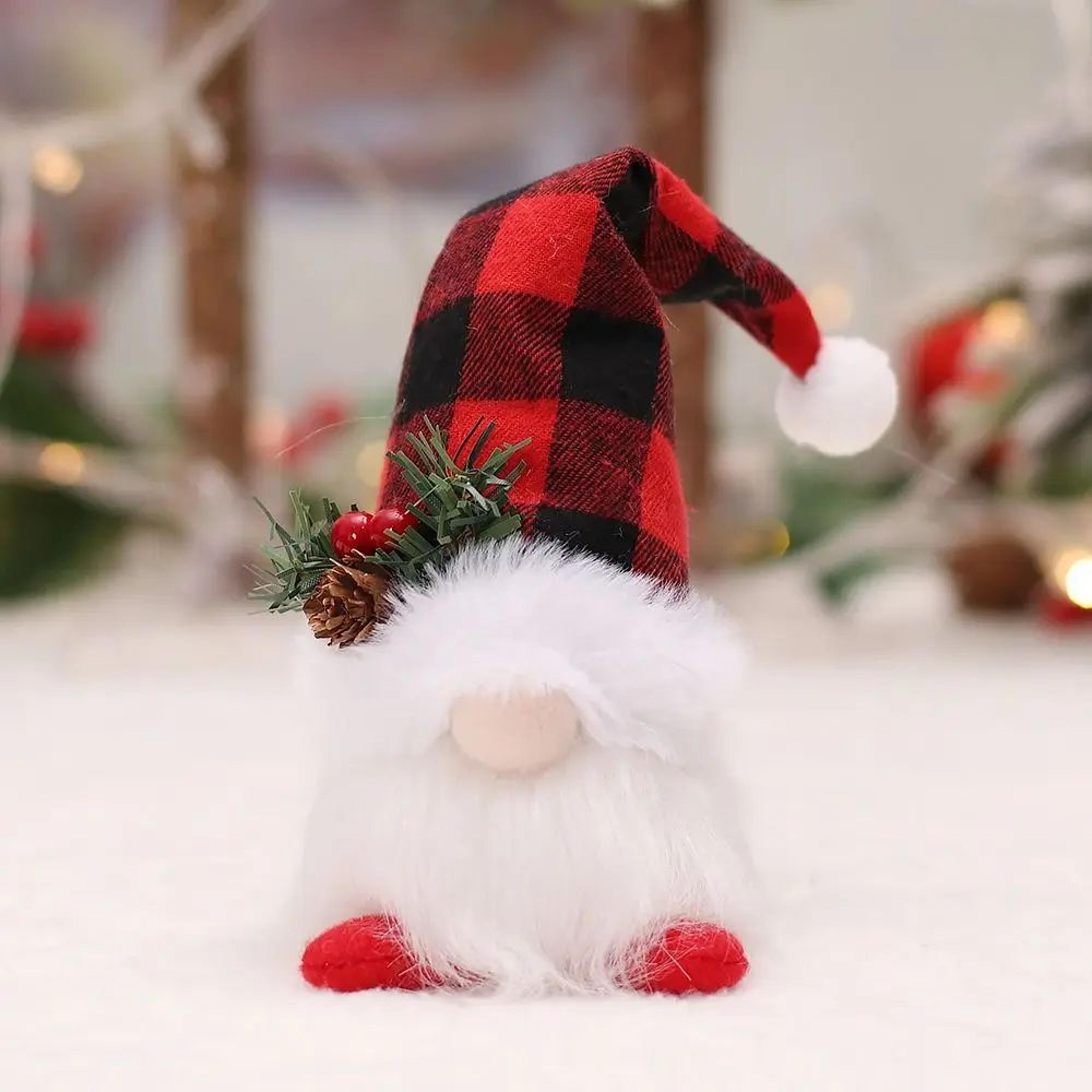 Light Up Christmas Gnome Doll  LED Cloth Character Ornament For Festive Table Displays Tree Decor   6
