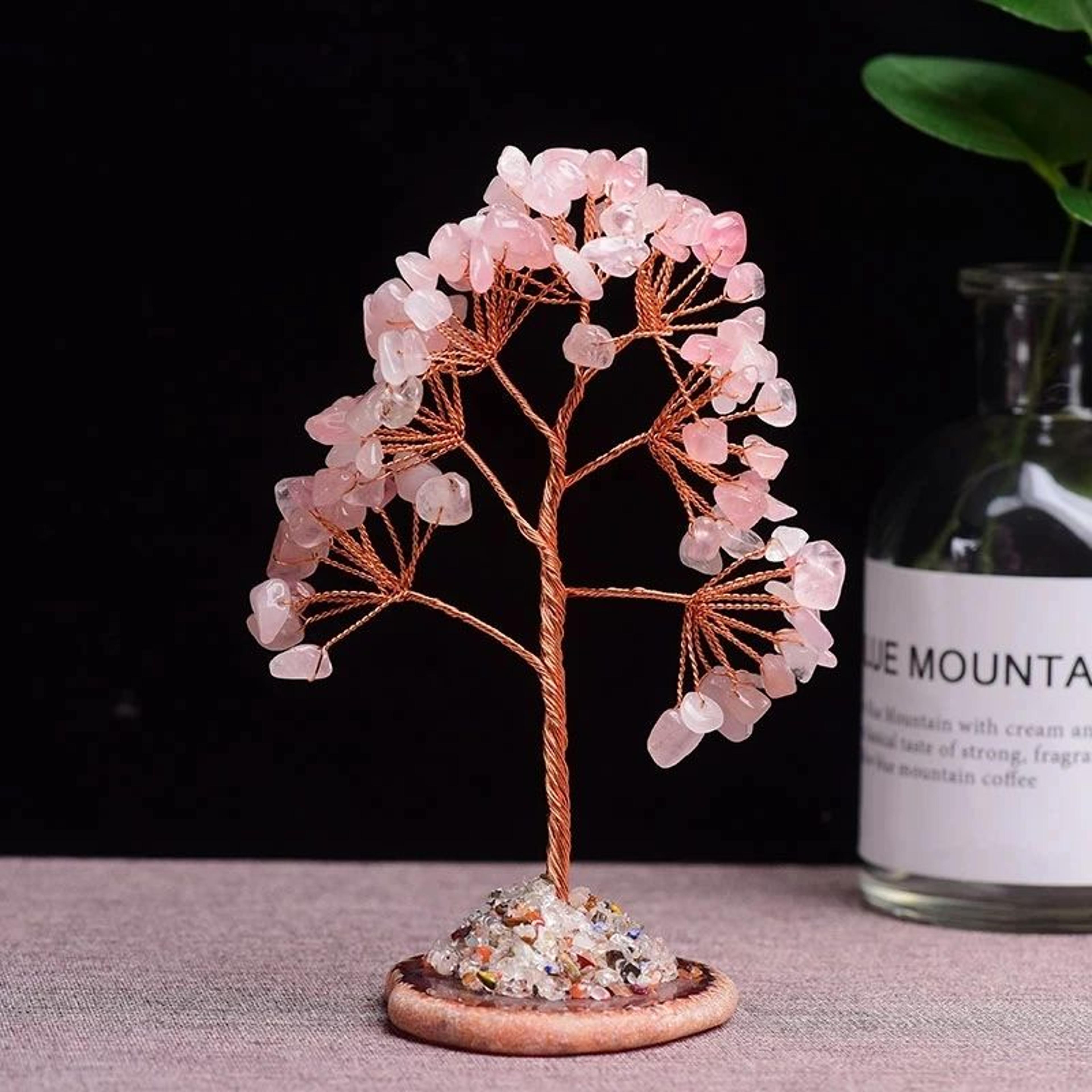 Mini Crystal Money Tree  472 In GemstoneStyle Ornament For Desks Meditation Spaces And Meaningful P 1