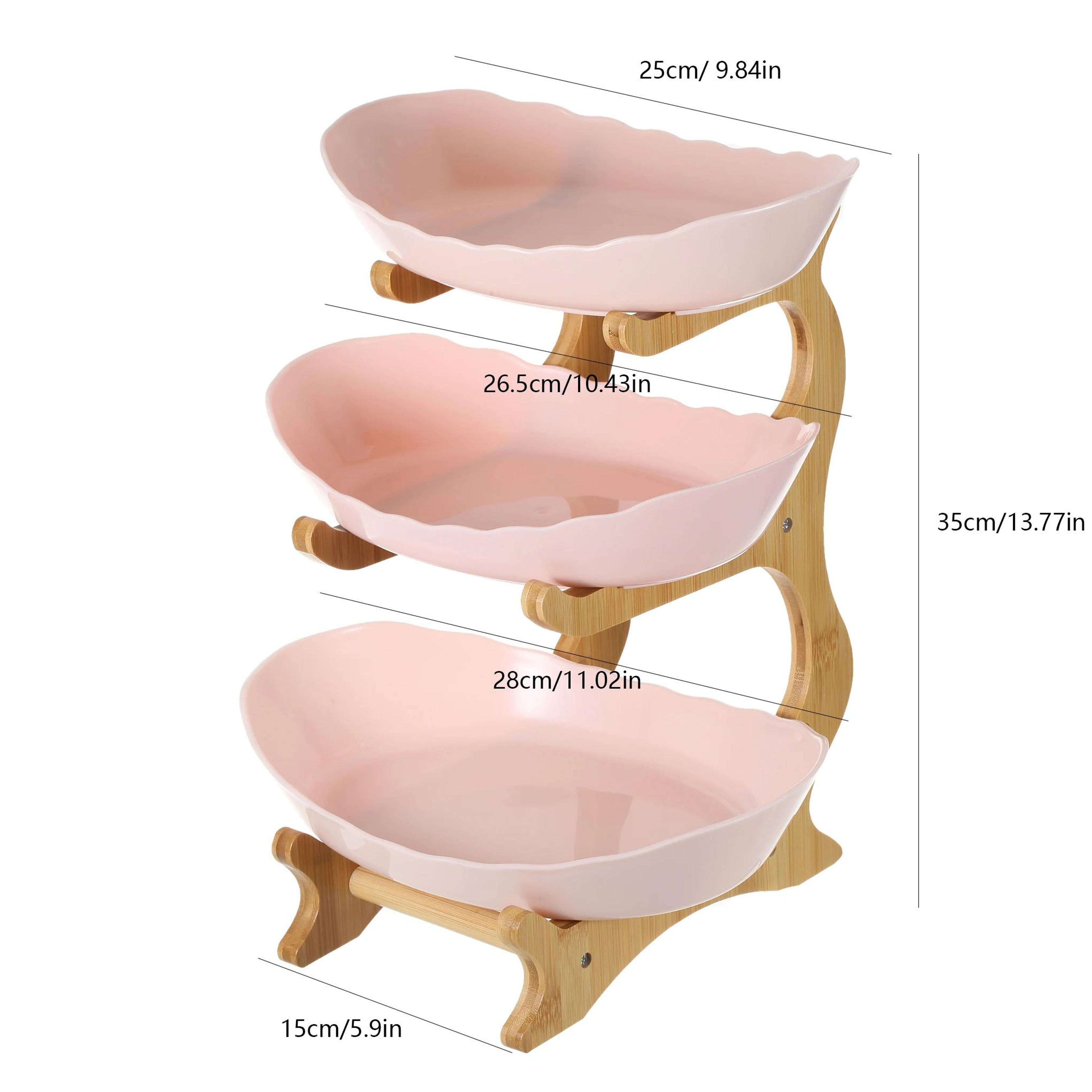 Tiered Fruit Stand  23 Layer Plastic Serving Tray For Orderly Snacks Candy  Dried Fruit With Modern 5