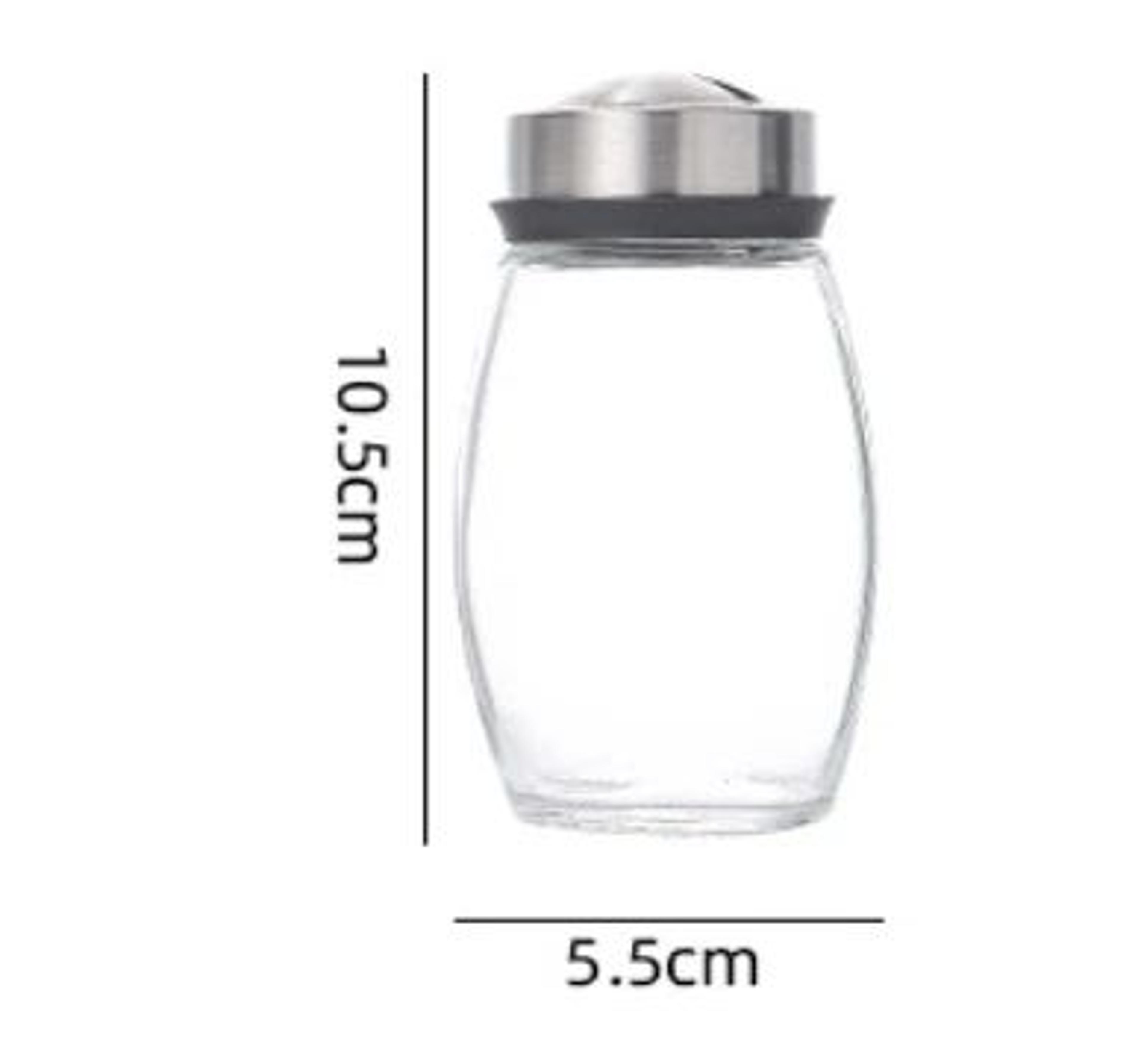 Rotating Spice Jar Display  Clear Seasoning Bottles With Adjustable Lids For Organized Salt Pepper  6