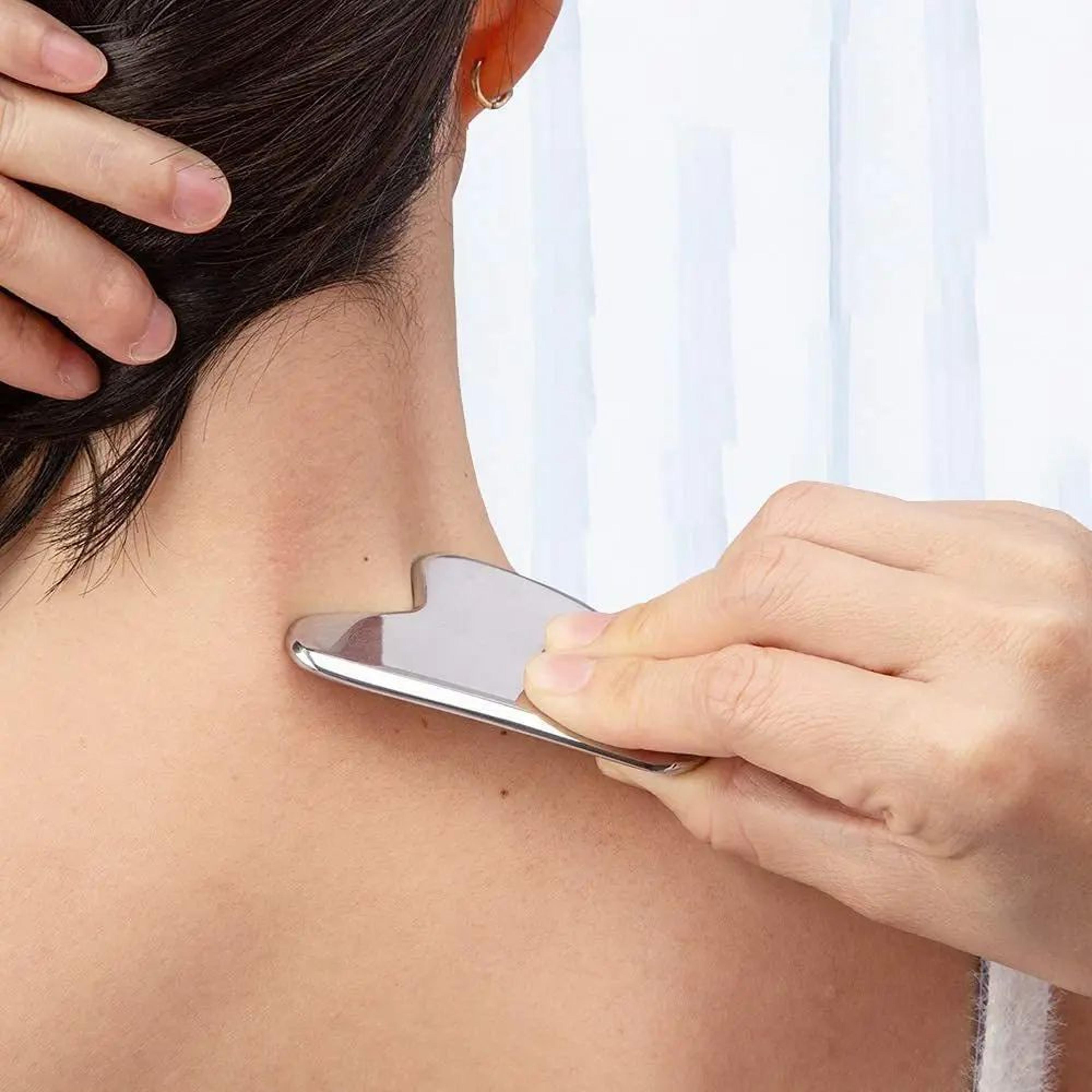 Stainless Steel Gua Sha Tool  Facial Massage Scraper For Face Neck  Body With Reusable Design For S 5