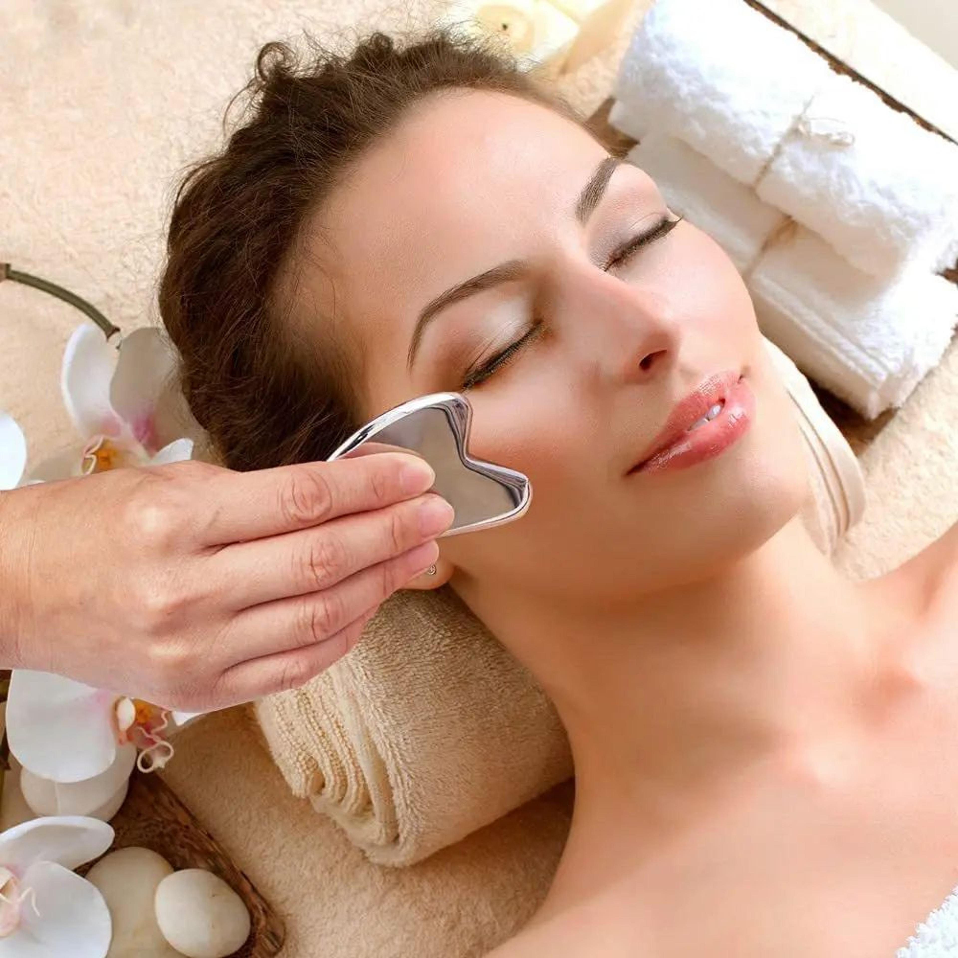 Stainless Steel Gua Sha Tool  Facial Massage Scraper For Face Neck  Body With Reusable Design For S 4