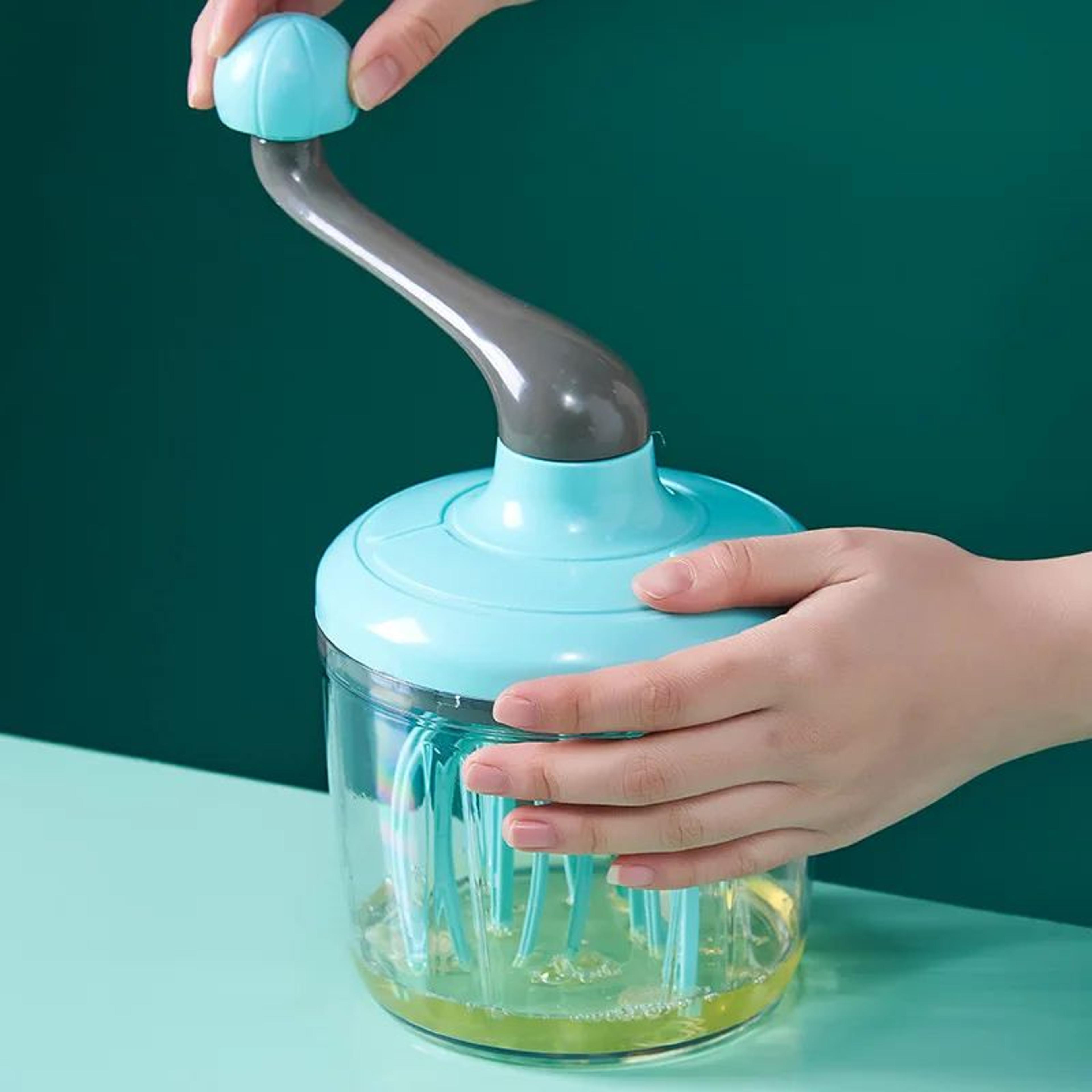 SemiAutomatic Hand Whisk  Manual Egg And Cream Mixer For Convenient Baking Small Batch Mixing  Kitc 1