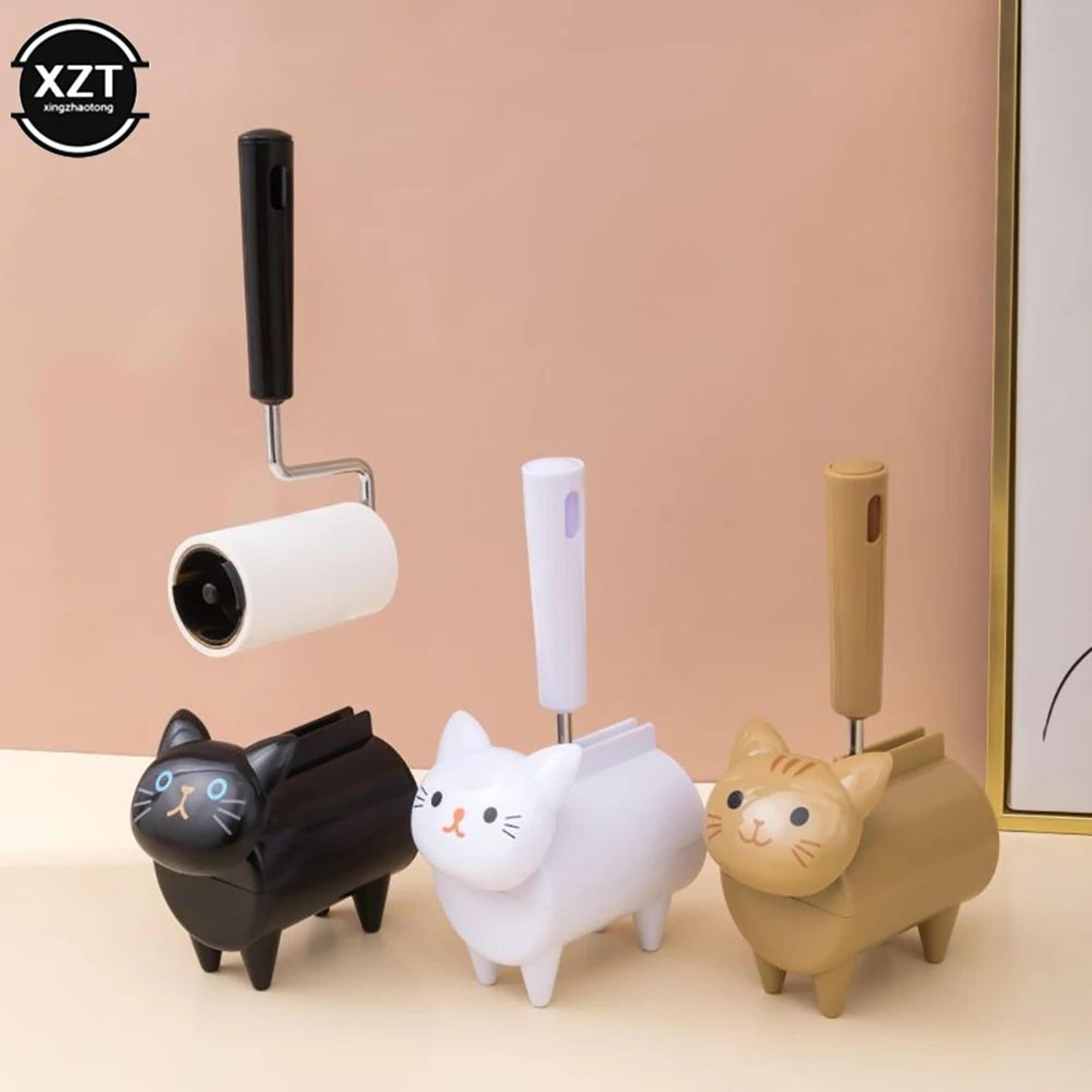 Cute Cat Lint Roller  Portable Pet Hair Remover For Clothes  Sofas Sticky Dust Cleanup With Playful 3