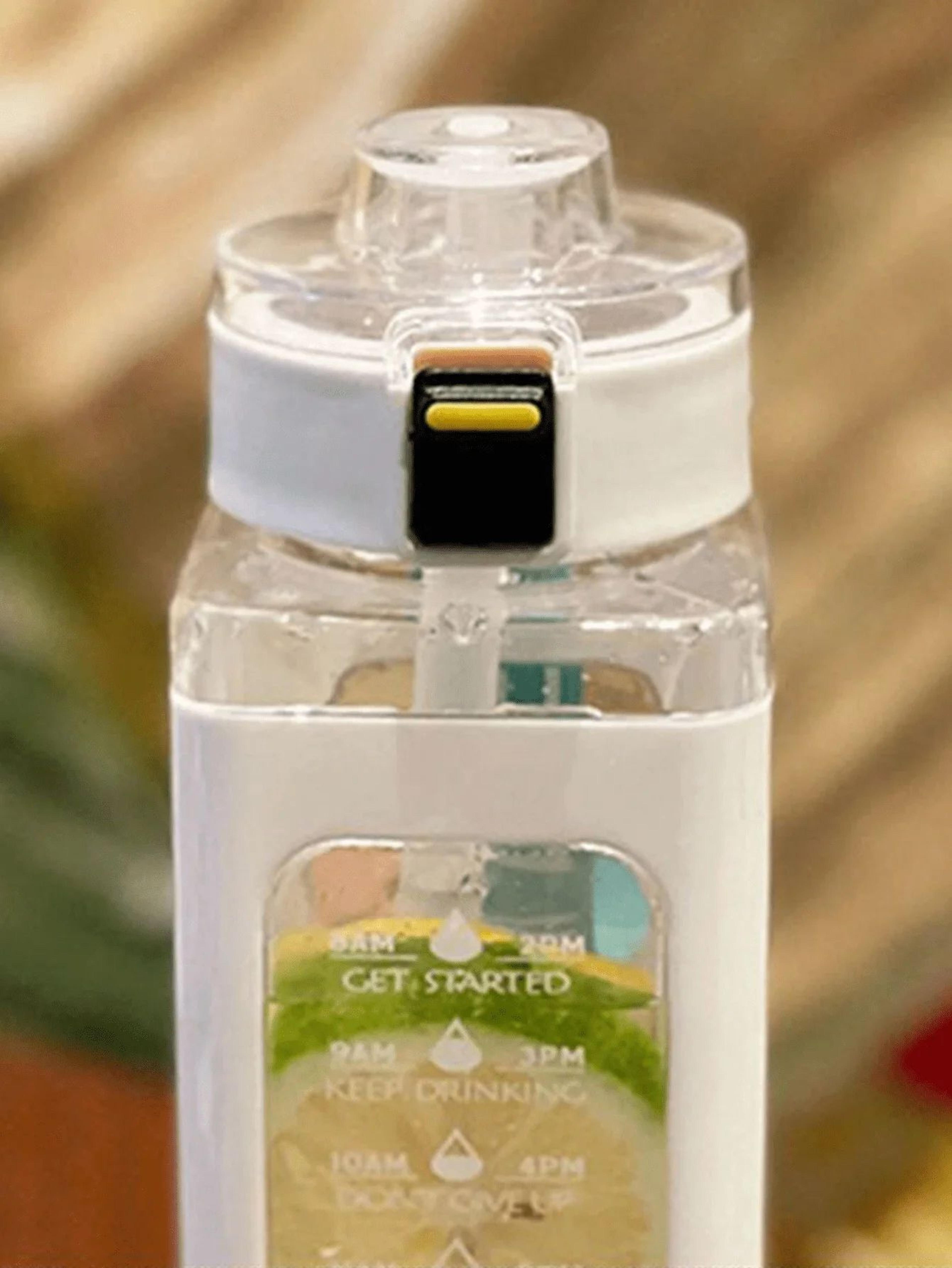 White Fitness Water Bottle  Portable Plastic Sippy Cup For Cycling Outdoor Activities Workouts  Eve 2