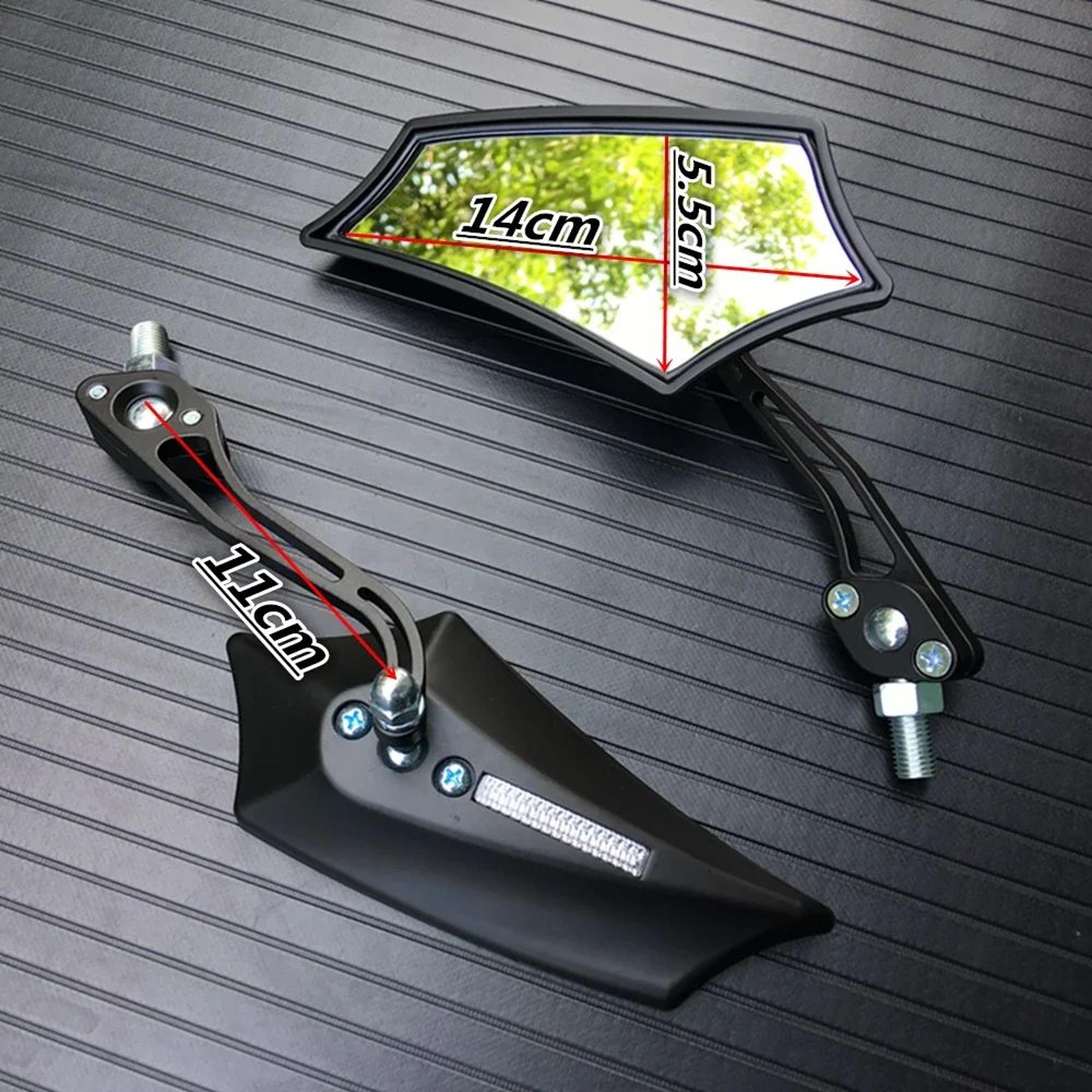 Motorcycle Rearview Mirror Pair  Adjustable ABS  Aluminum Mirrors With 031039 In Mounts For Motorbi 1