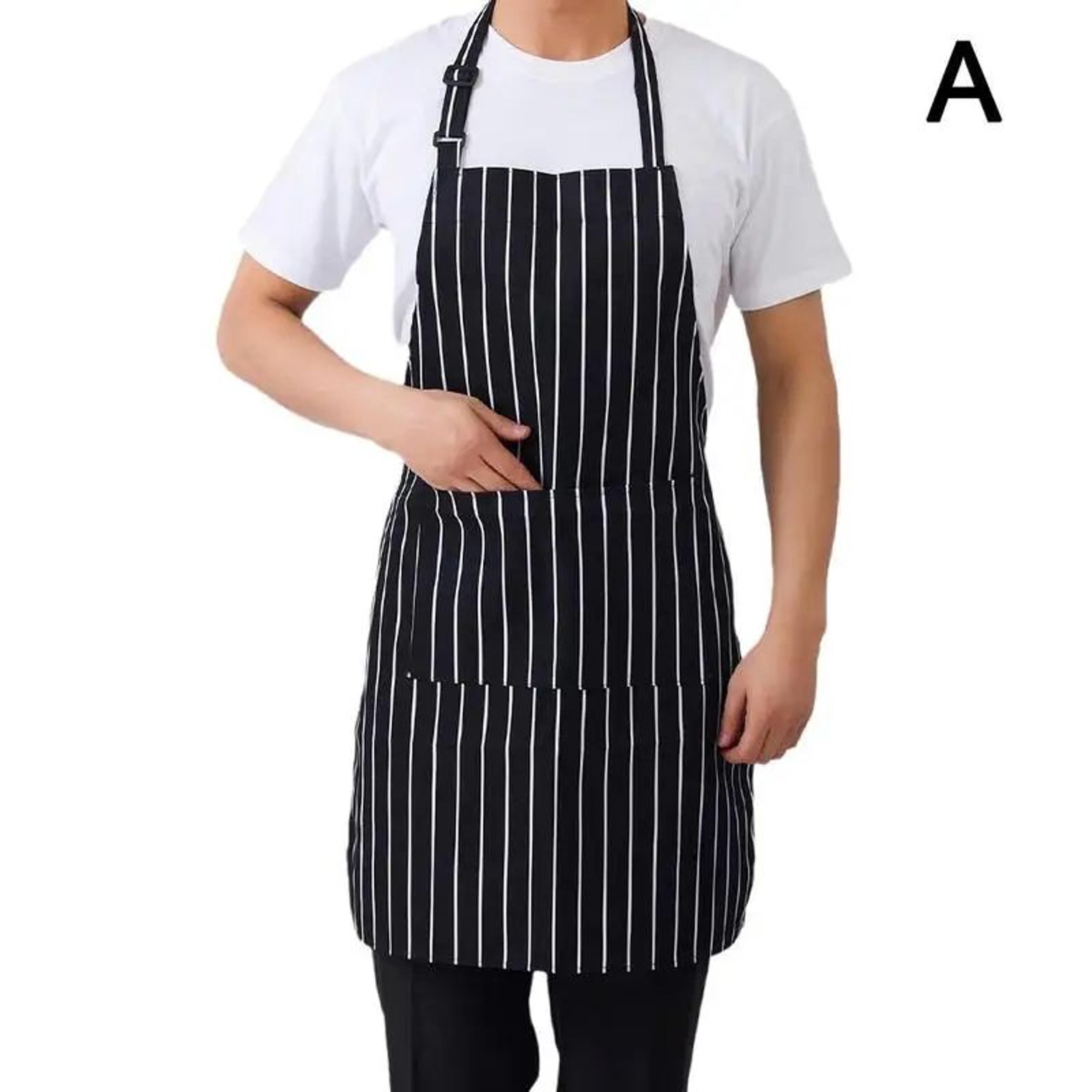 Kitchen Cooking Apron  Polyester Halterneck Chef Apron With 2 Pockets For Home Baking BBQ Catering  6