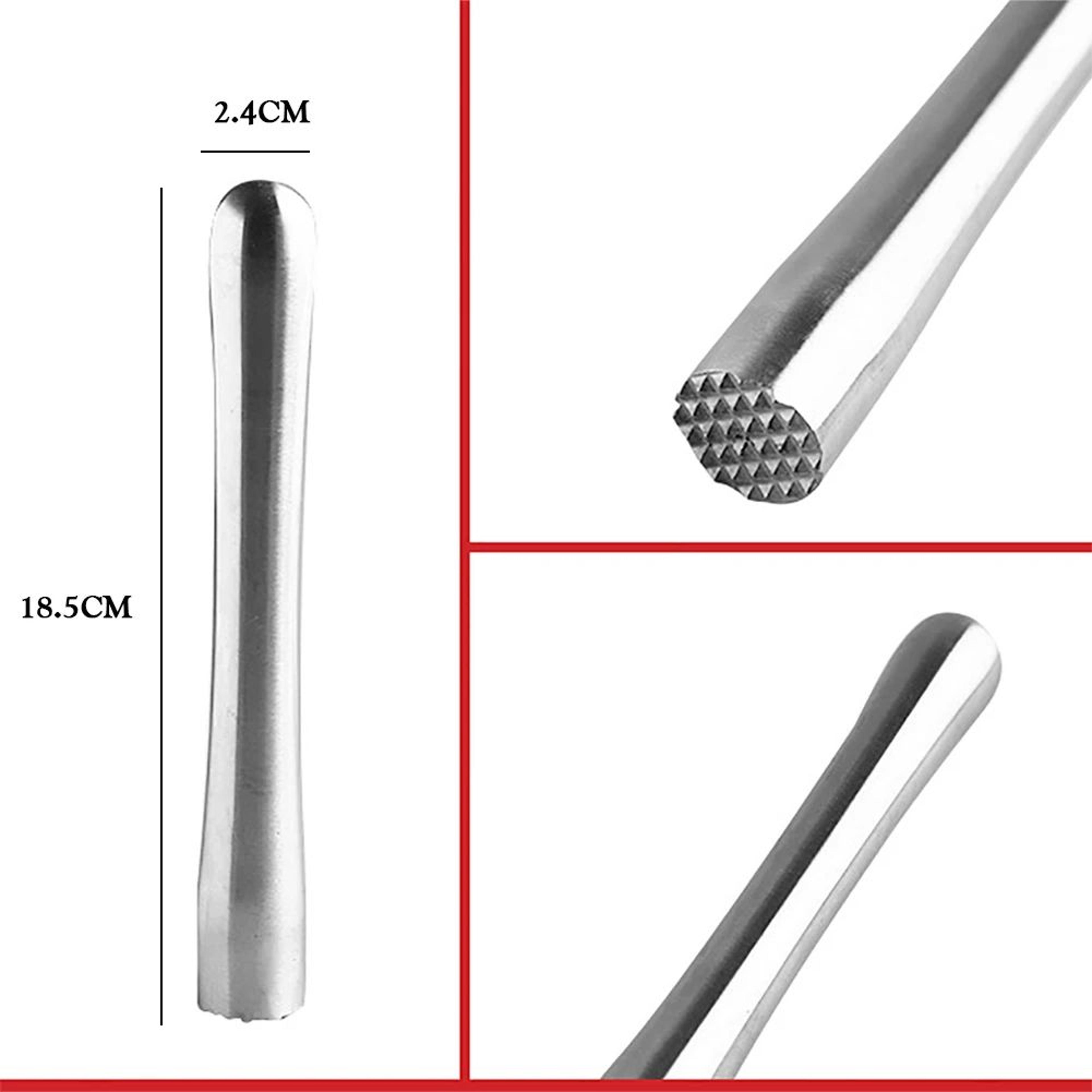 Steel Cocktail Muddler  Mixing Stick  Manual Ice Crusher For Homemade Drinks Cocktail Preparation   5