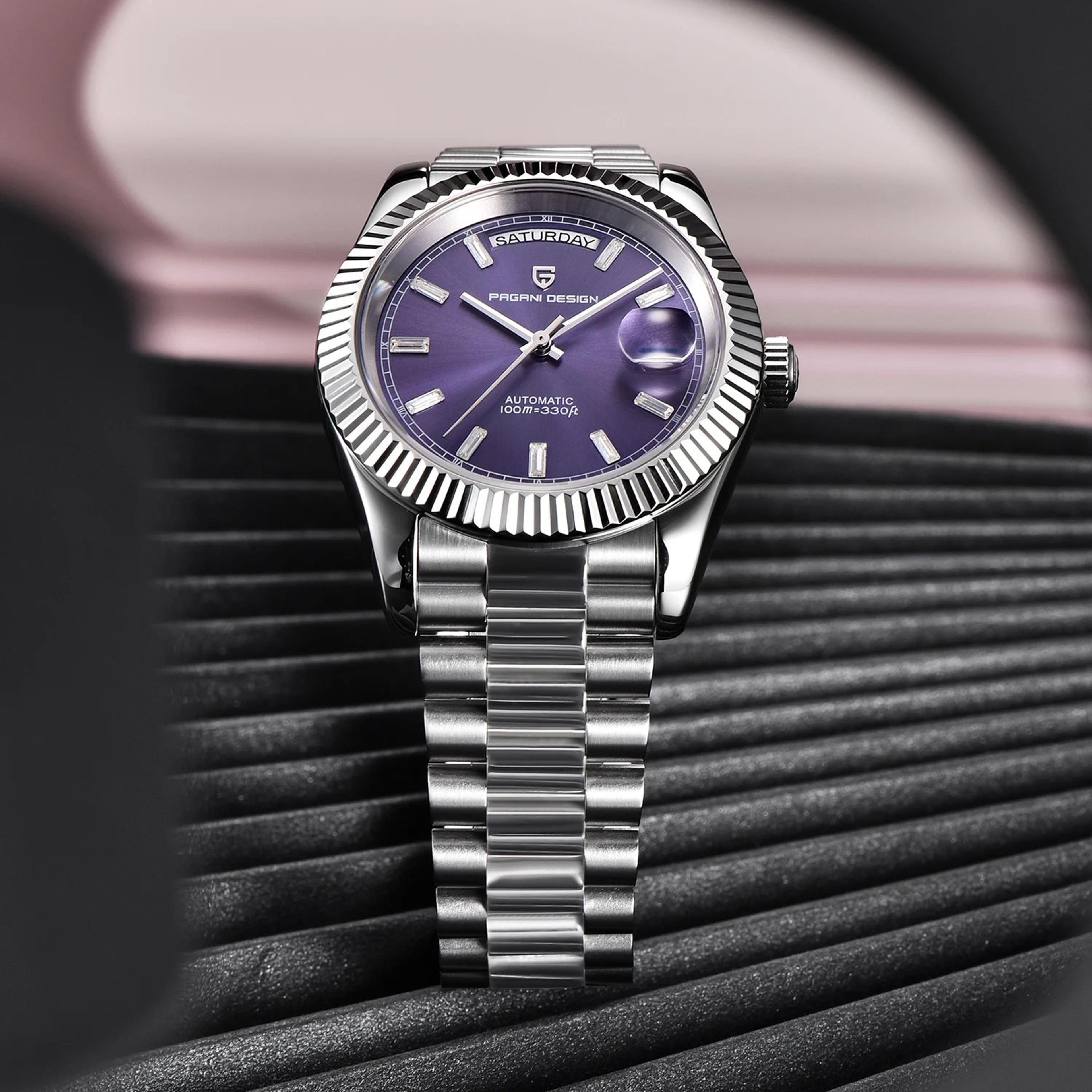 Mens Automatic Watch  NH36A Mechanical Movement With AR Sapphire Crystal For Refined Daily Style An