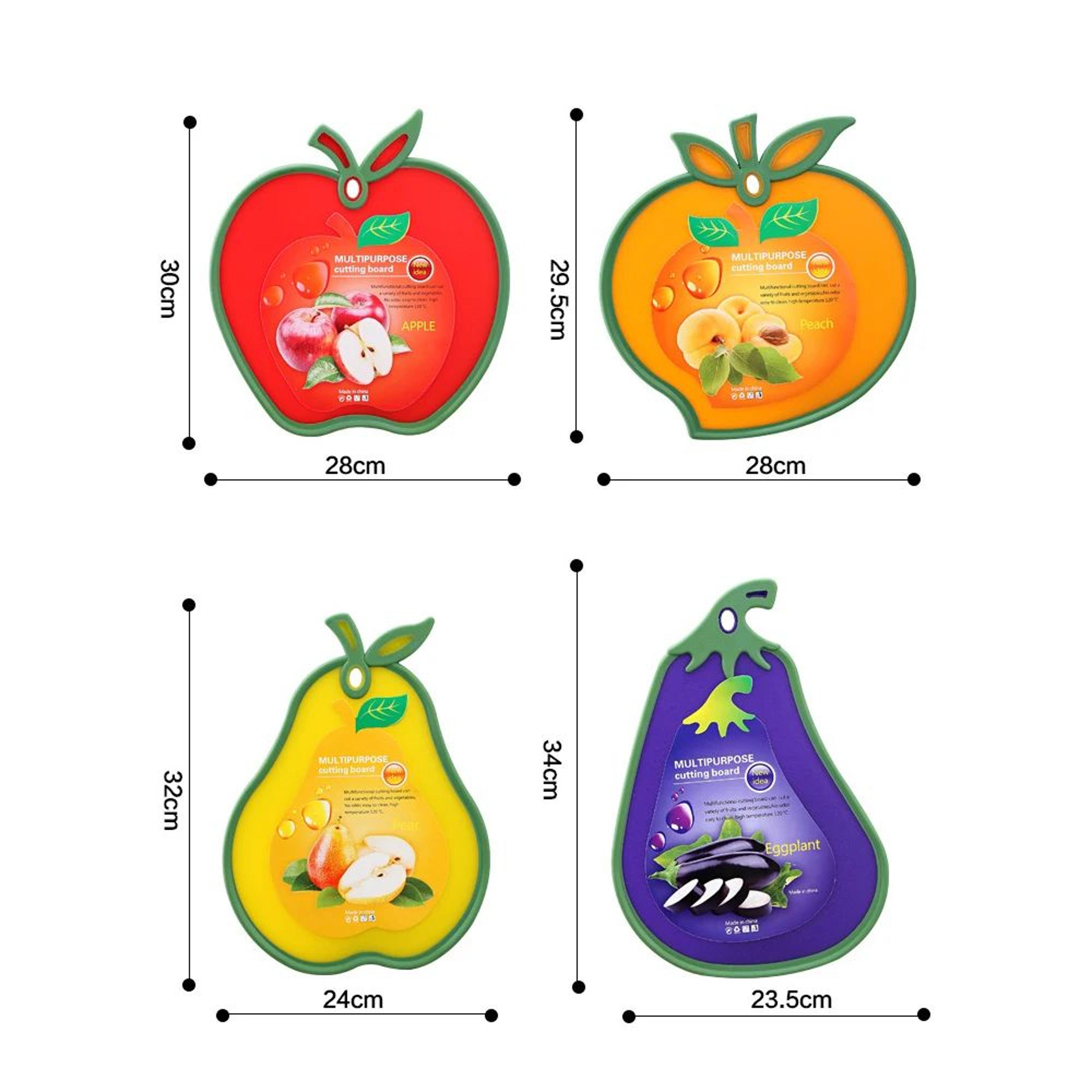 Fruit Shape Cutting Board  Reversible PP Chopping Surface With NonSlip Edge For Vegetables Cheese A 5