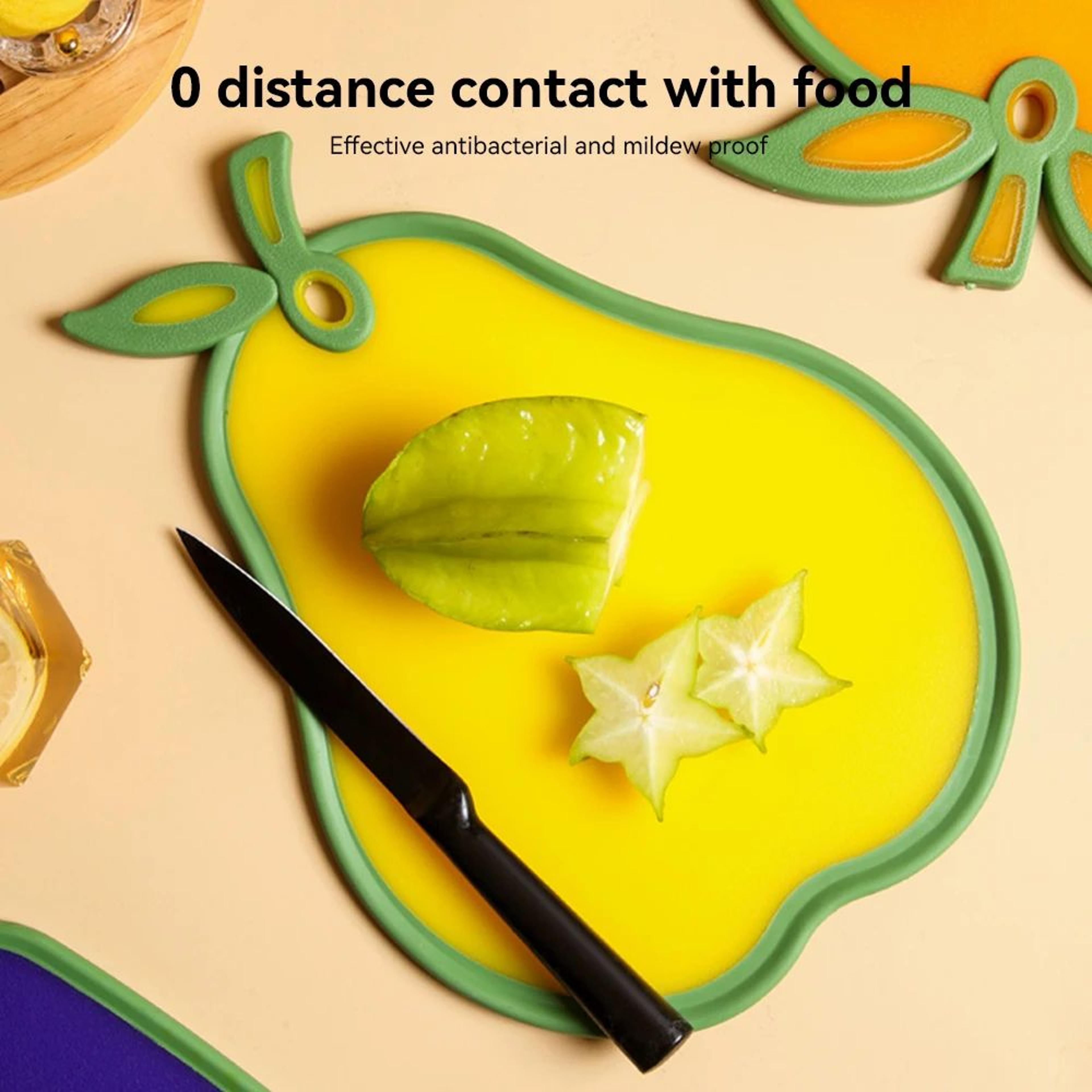 Fruit Shape Cutting Board  Reversible PP Chopping Surface With NonSlip Edge For Vegetables Cheese A 2