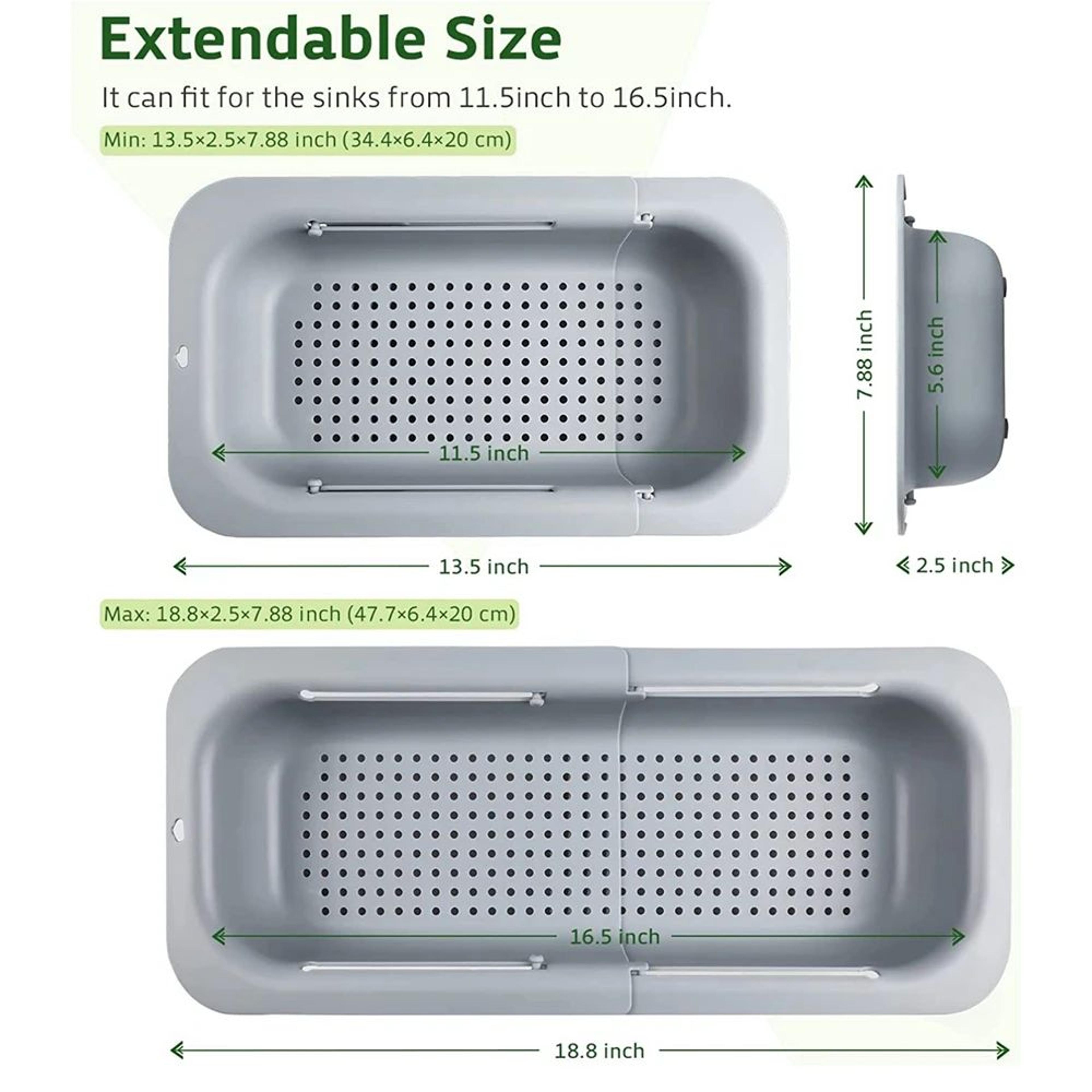 Over Sink Colander  Extendable 115188 In Strainer Basket For Washing Produce Draining Pasta And Eas 5