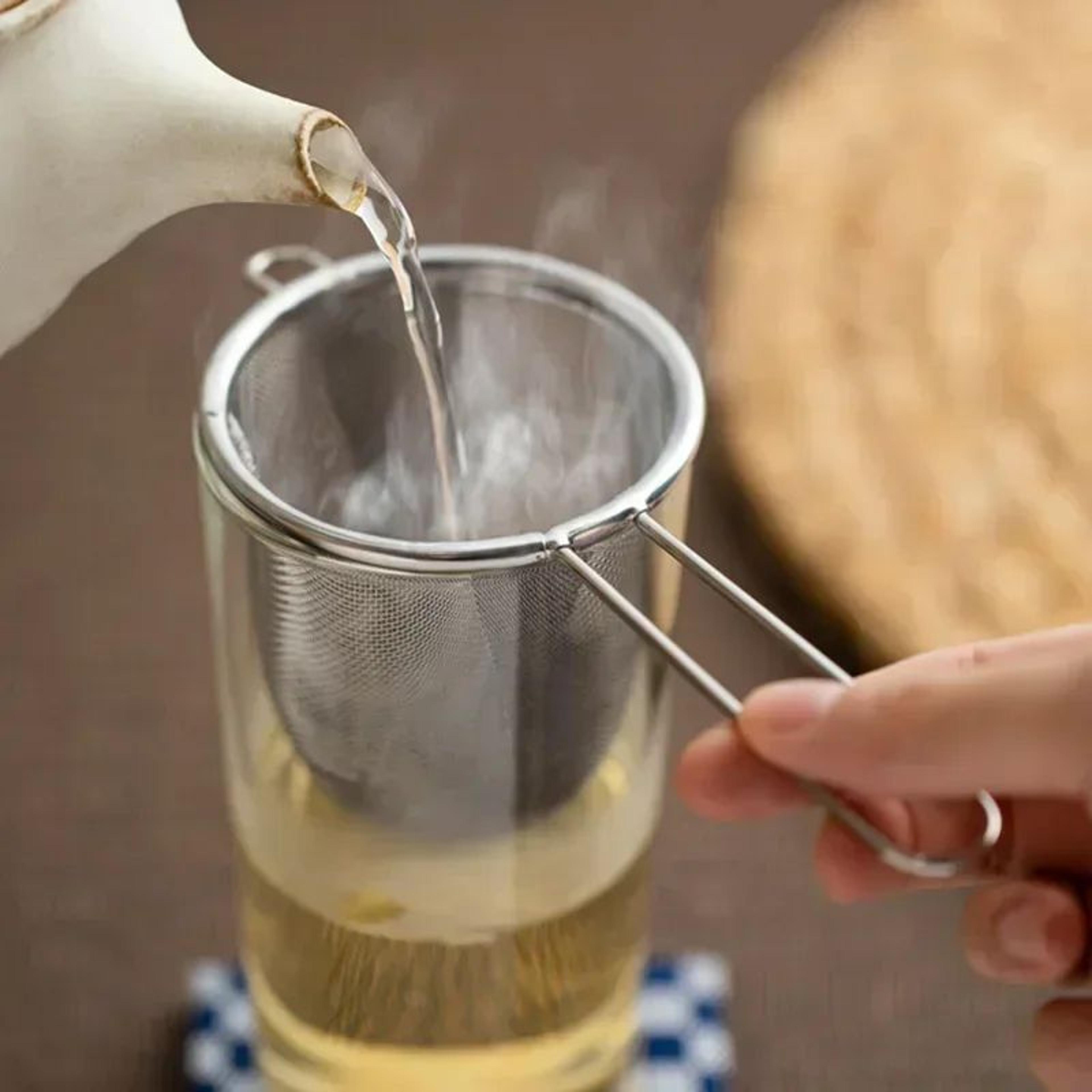Stainless Steel Tea Strainer  Reusable Infuser With Handle  Sleek Polished Finish For Loose Leaf Te 1