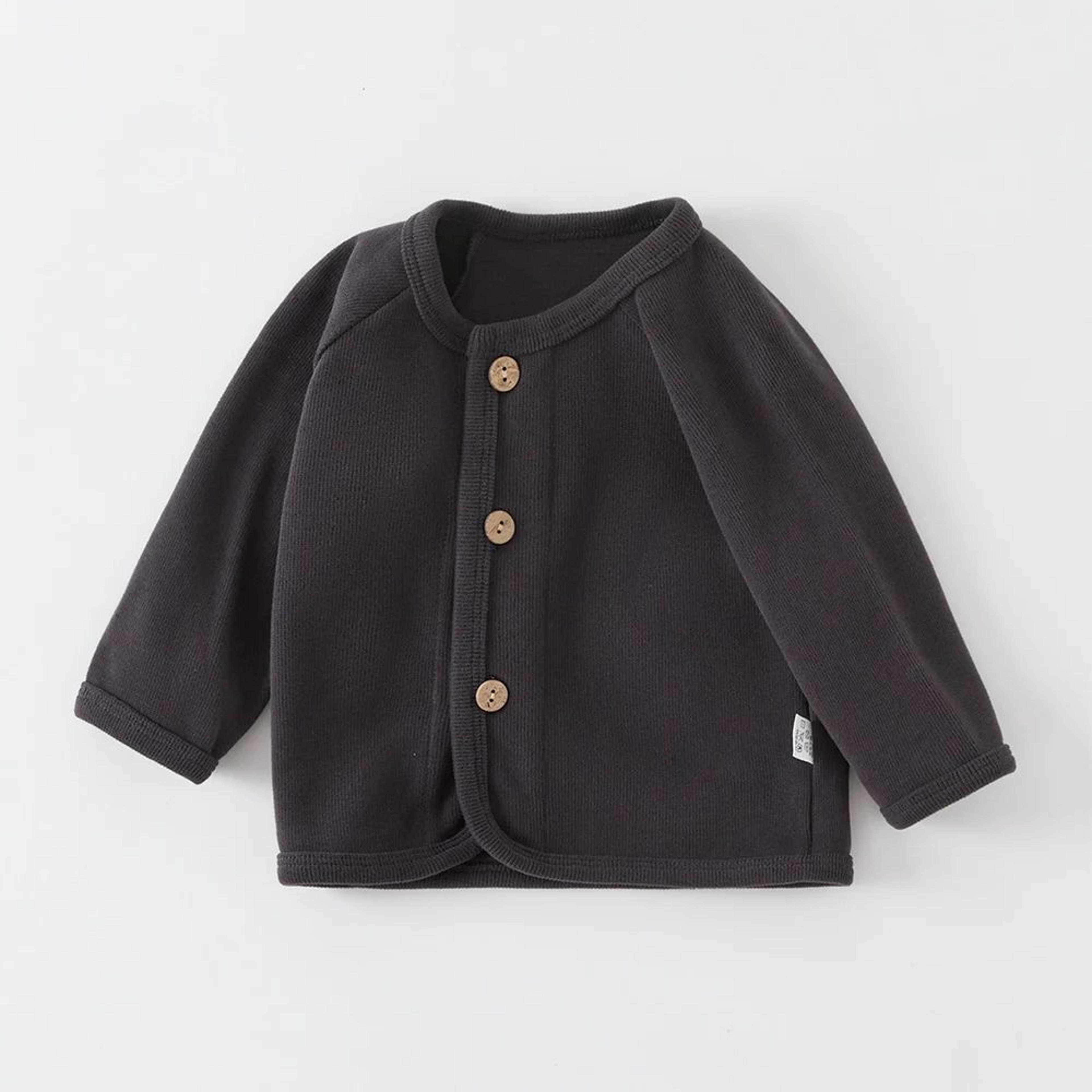 Kids Knitted Cardigan  Solid Color Sweater For Boys  Girls Spring  Autumn Layering School Outfits   6