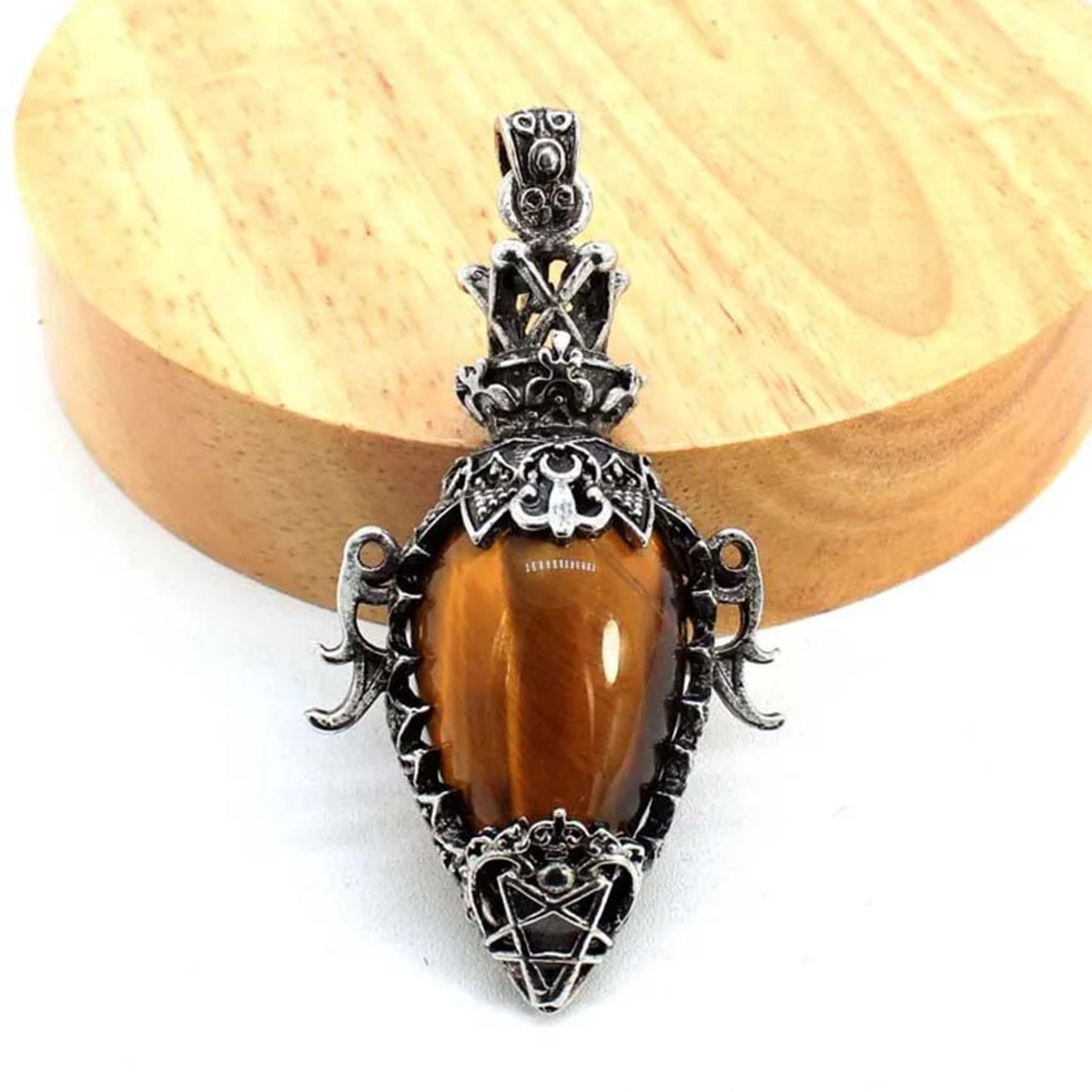 Water Drop Crystal Pendulum  Natural Amethyst Rose Quartz  Onyx Pendant With Antique Style For Dows