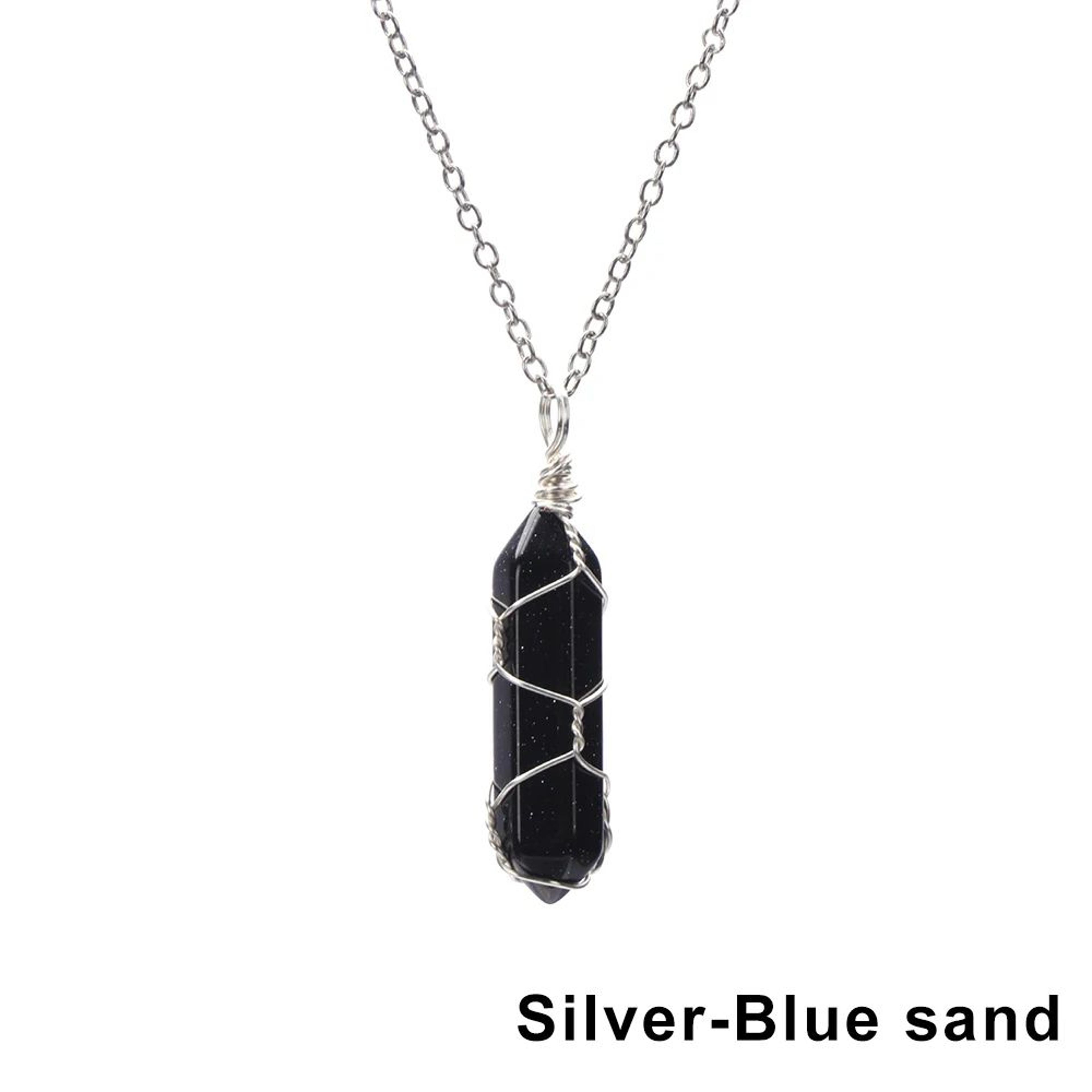 Wire Wrapped Crystal Necklace  Hexagonal Stone Pendant With 1772 In Chain For Personal Style  Speci 10