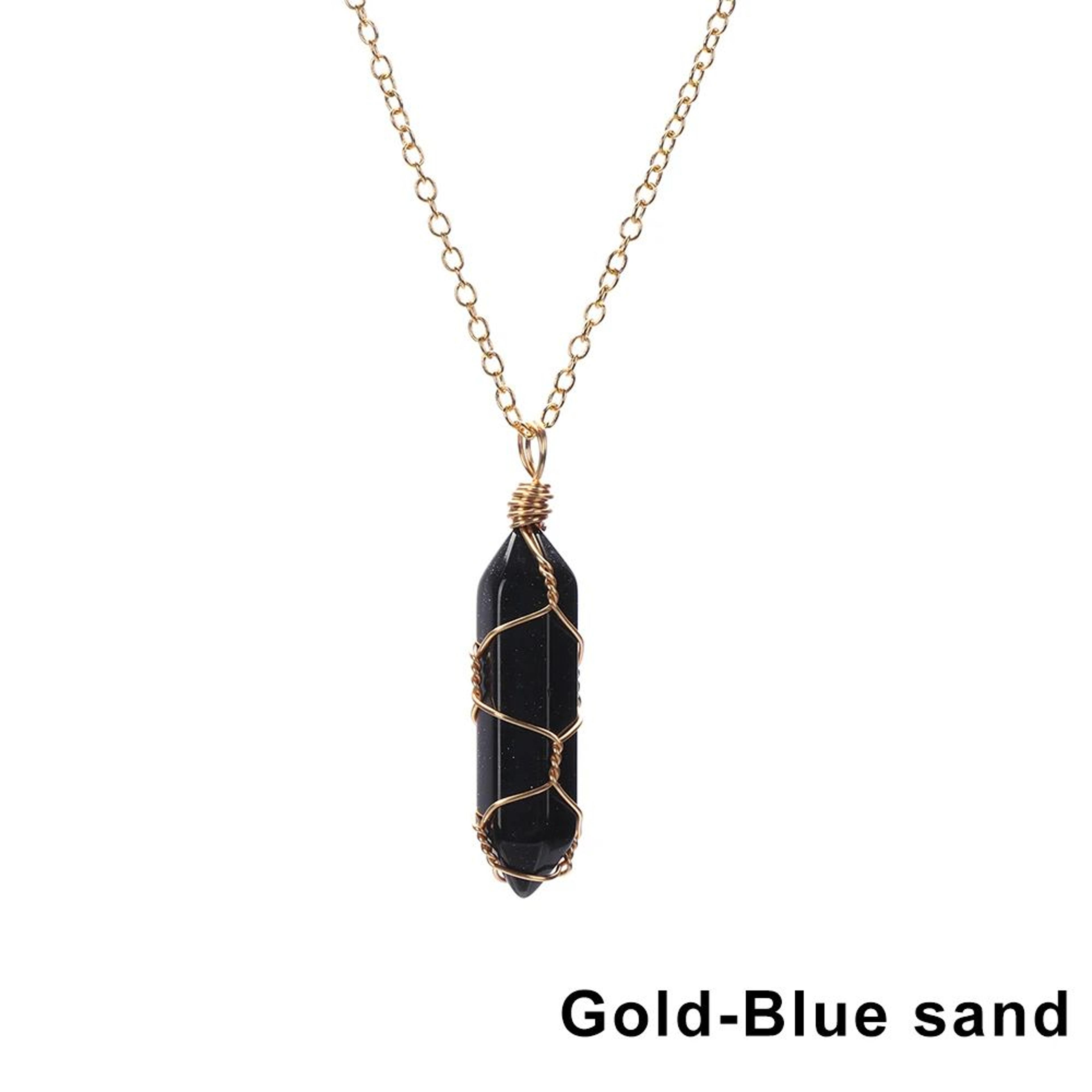 Wire Wrapped Crystal Necklace  Hexagonal Stone Pendant With 1772 In Chain For Personal Style  Speci 14
