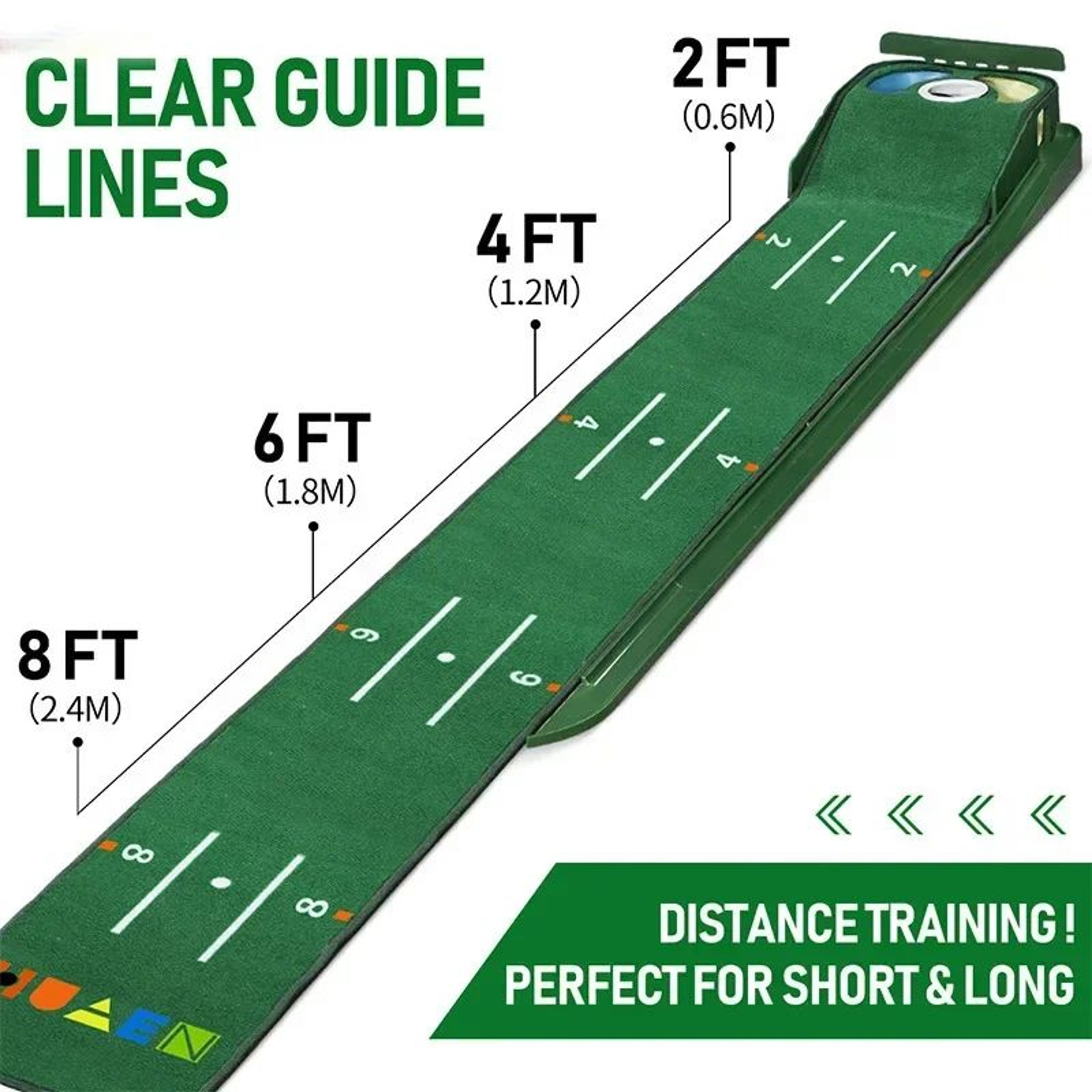 Indoor Golf Putting Mat  Detachable Putter Trainer With Automatic Ball Return  Blocking Plate For E 1