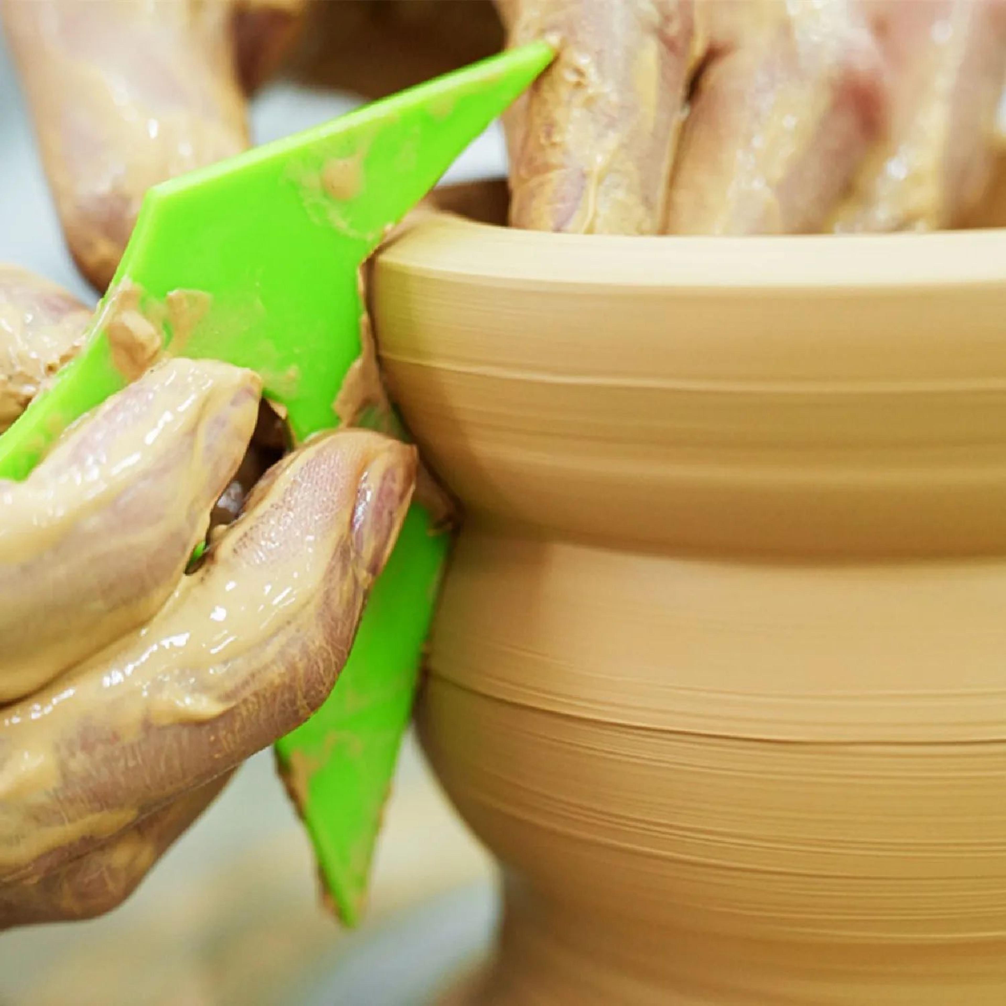 pottery tool set – clay sculpting & trimming ribs for shaping, texturing and detailing ceramic arts on a pottery wheel