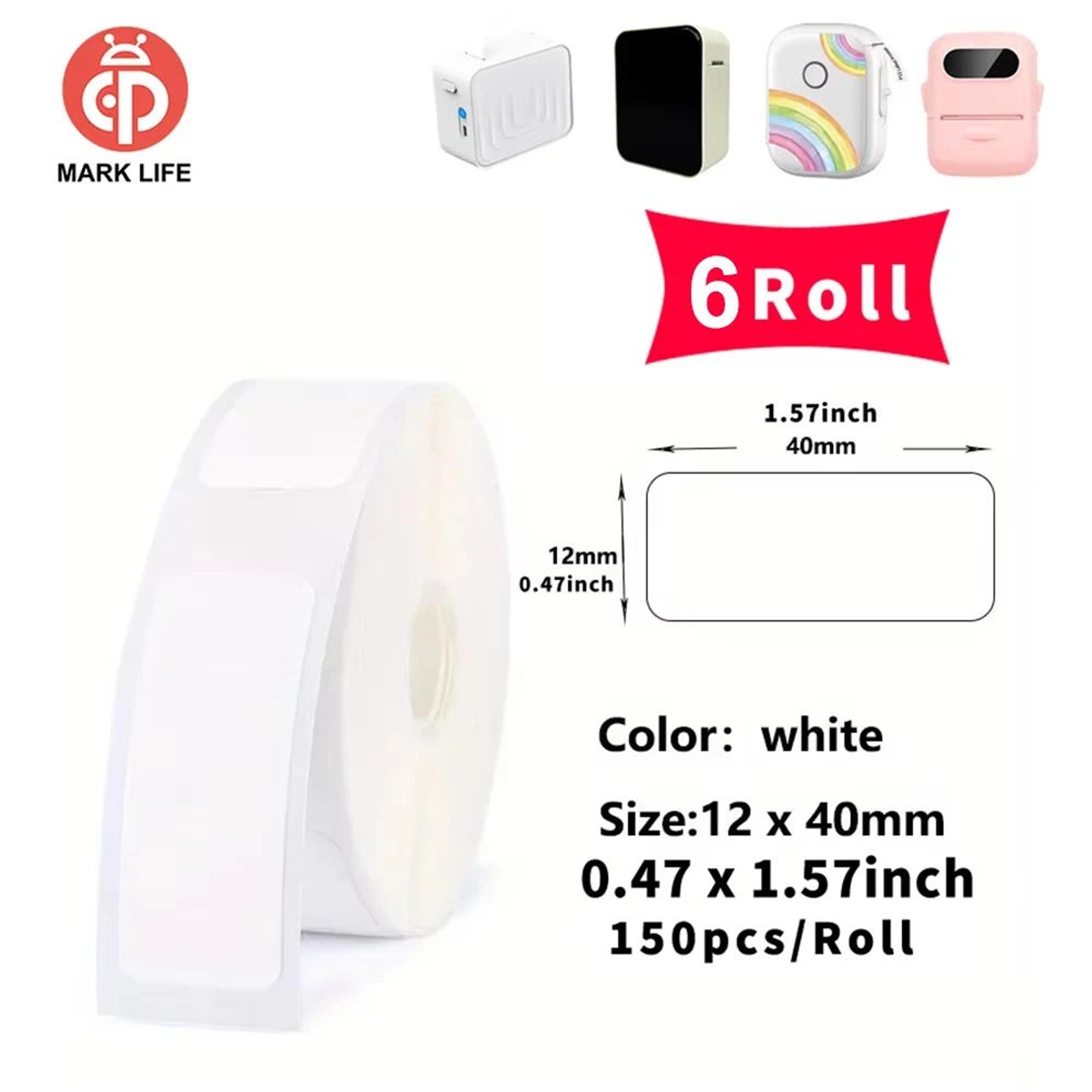 Thermal Label Paper  SelfAdhesive Inkless Sticker Rolls For M1 D110 P12 P15  P50 Printers Home  Off