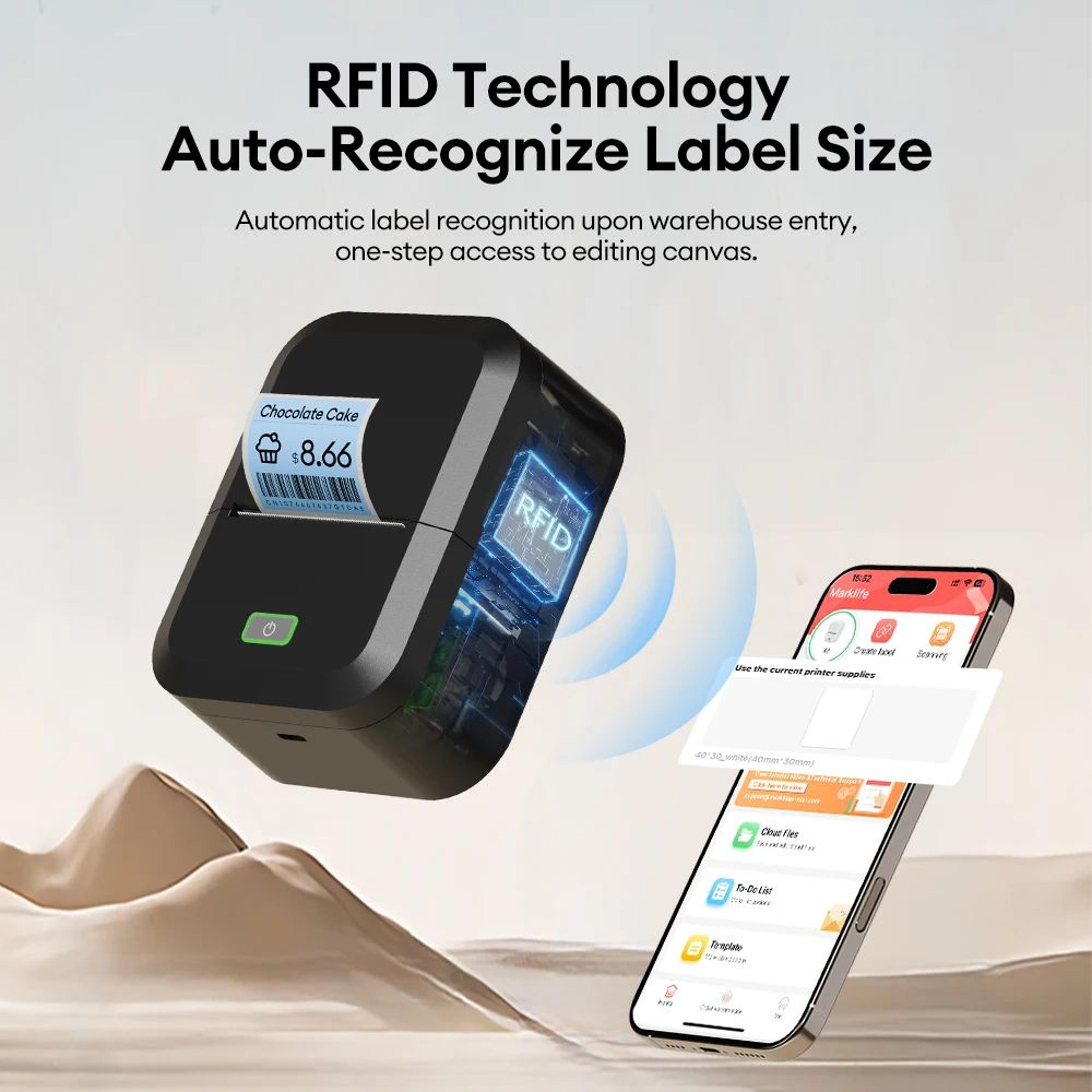 Mini Thermal Label Printer  X2 Bluetooth  USB Inkless Labeling With 224 In Print Width Rechargeable 1