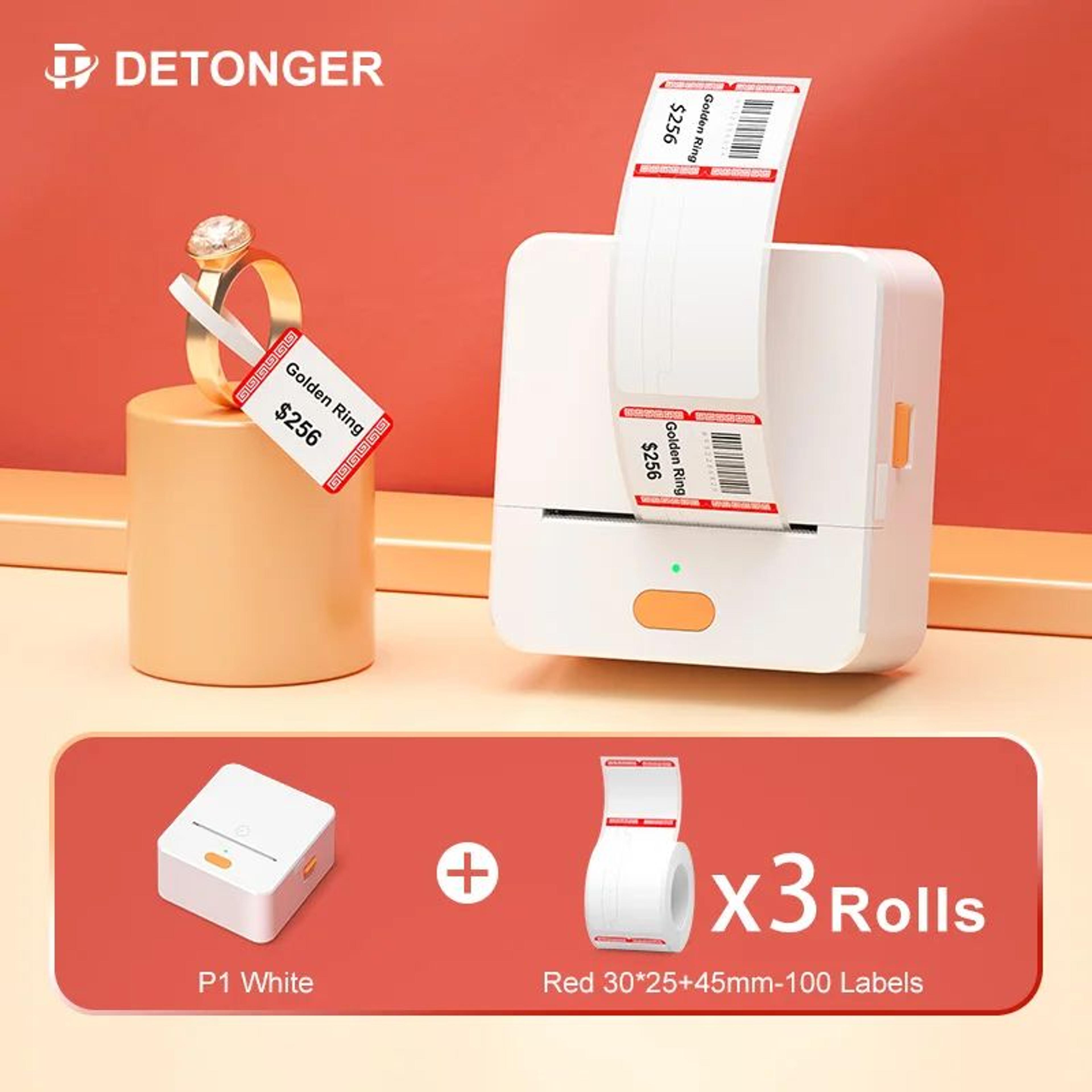 Mini Thermal Label Printer  P1 Bluetooth Inkless Label Maker For Jewelry Price Tags  Custom Black A