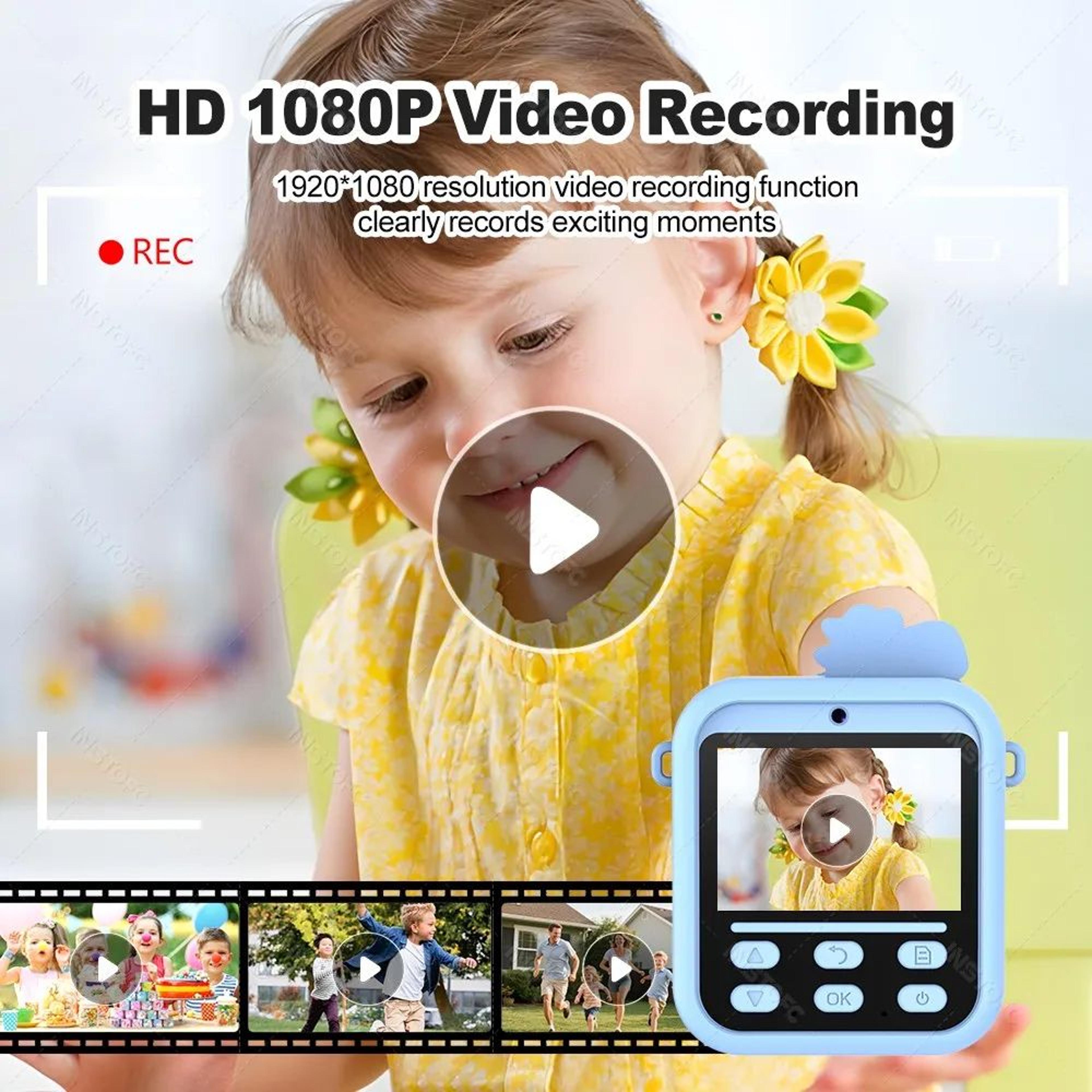 Kids Instant Print Camera  Dual Lens Digital Camera With 24 In Color Screen Thermal Printing  Fun F 3