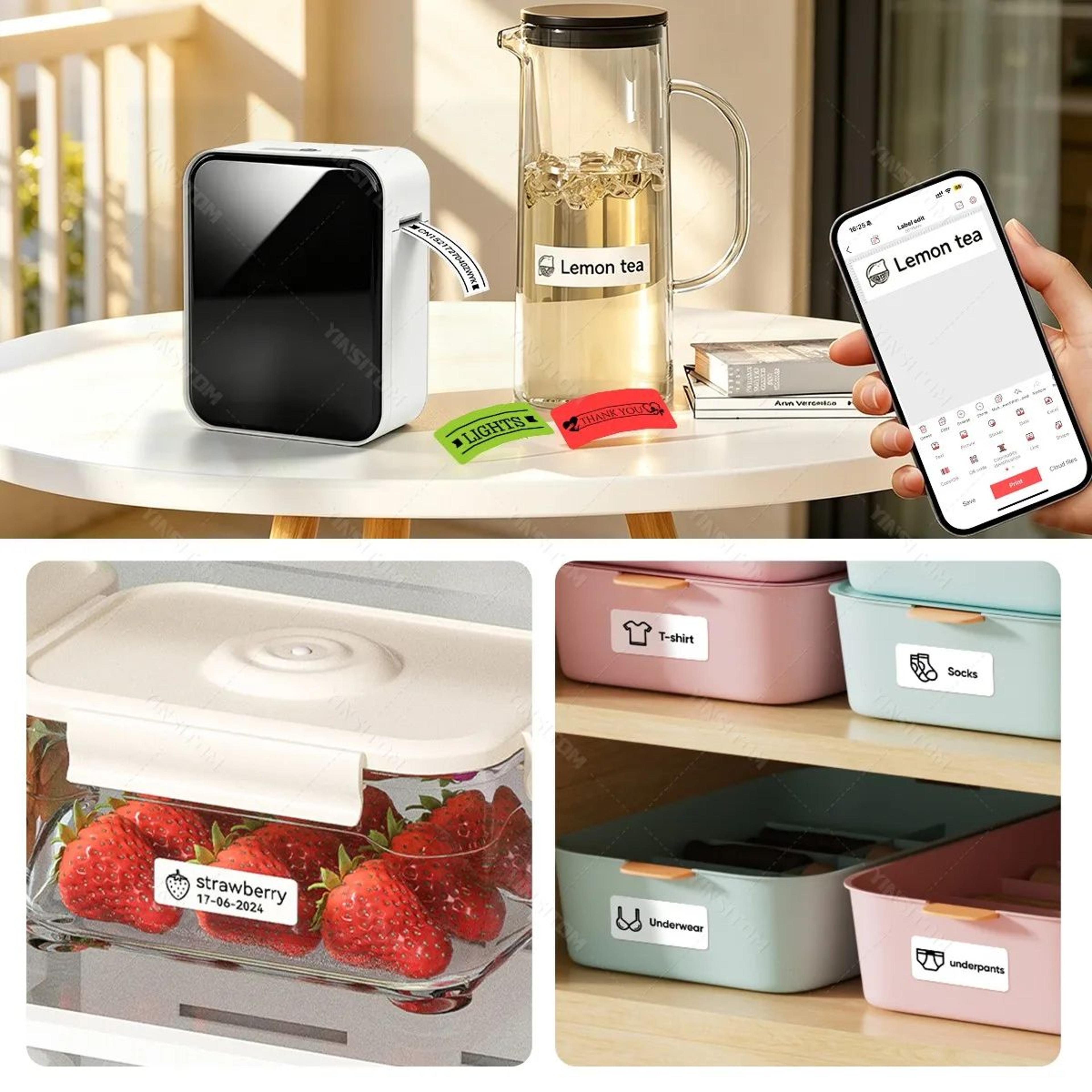 Mini Thermal Label Printer  P15 Bluetooth Label Maker For IOS  Android Name Tags Price Labels Notes